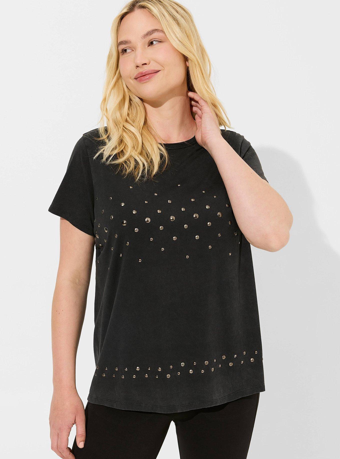 Heritage Jersey Crew Neck Studded Tee