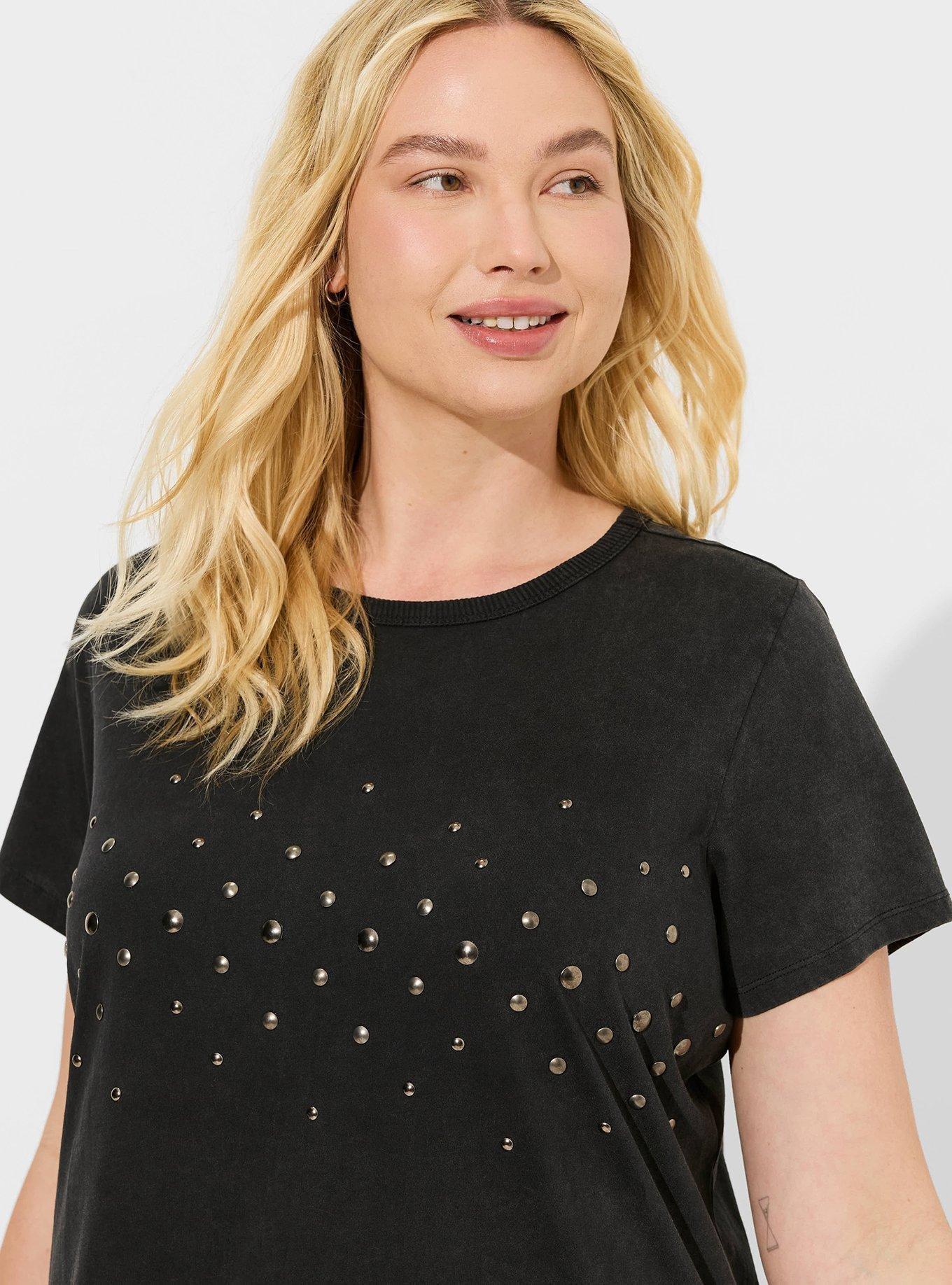 Heritage Jersey Crew Neck Studded Tee