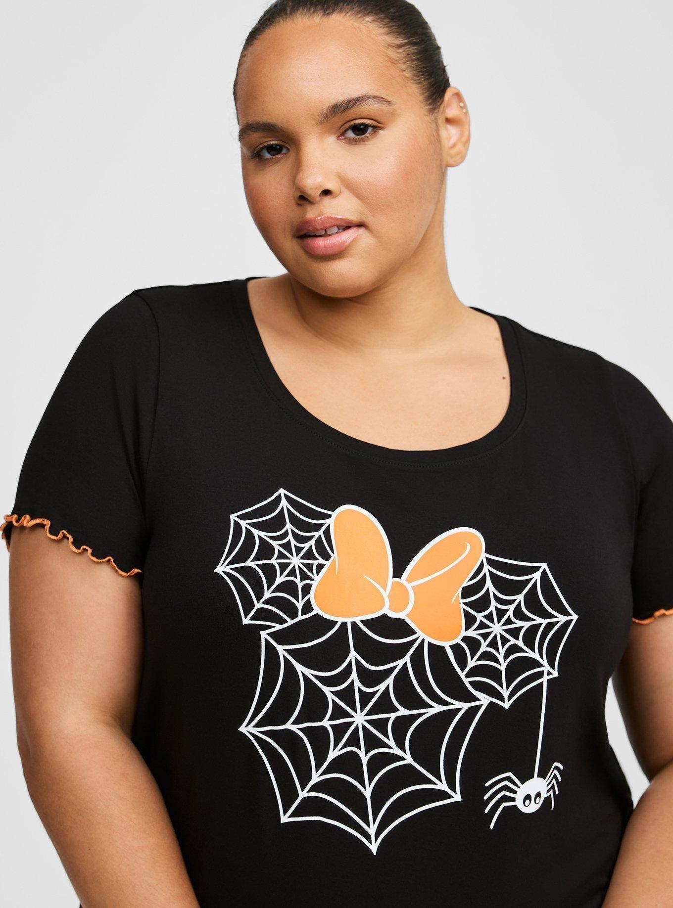 Disney Minnie Halloween Lettuce Edge Sleep Top, DEEP BLACK, alternate