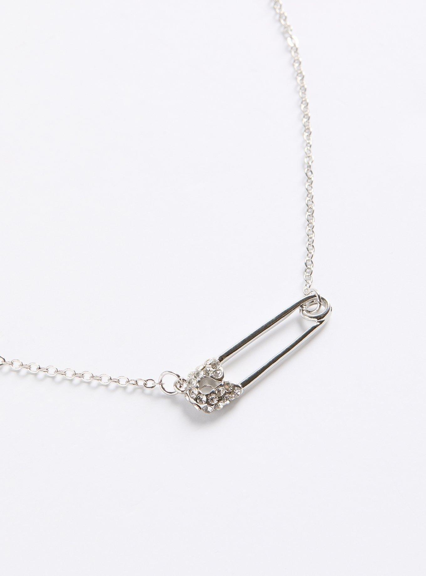 Plus Size Safety Pin Necklace Torrid