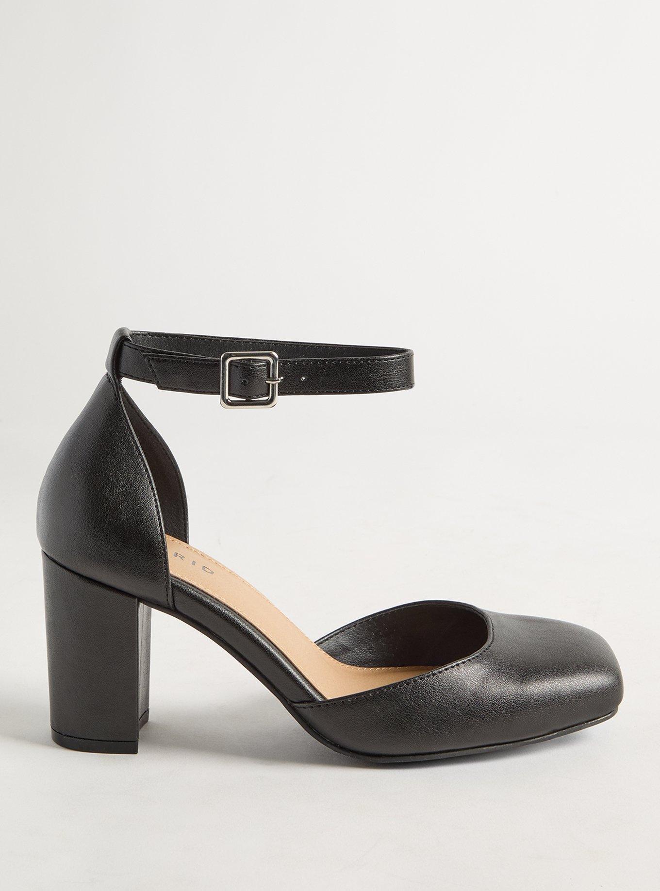 Block Heel D'Orsay Pumps