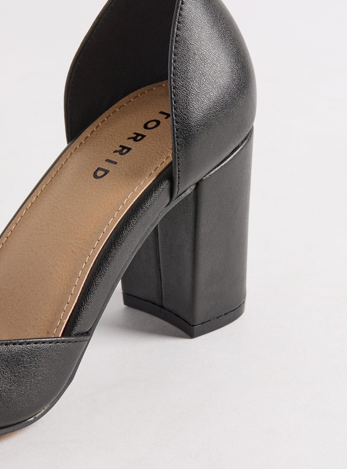 Block Heel D'Orsay Pumps (WW)