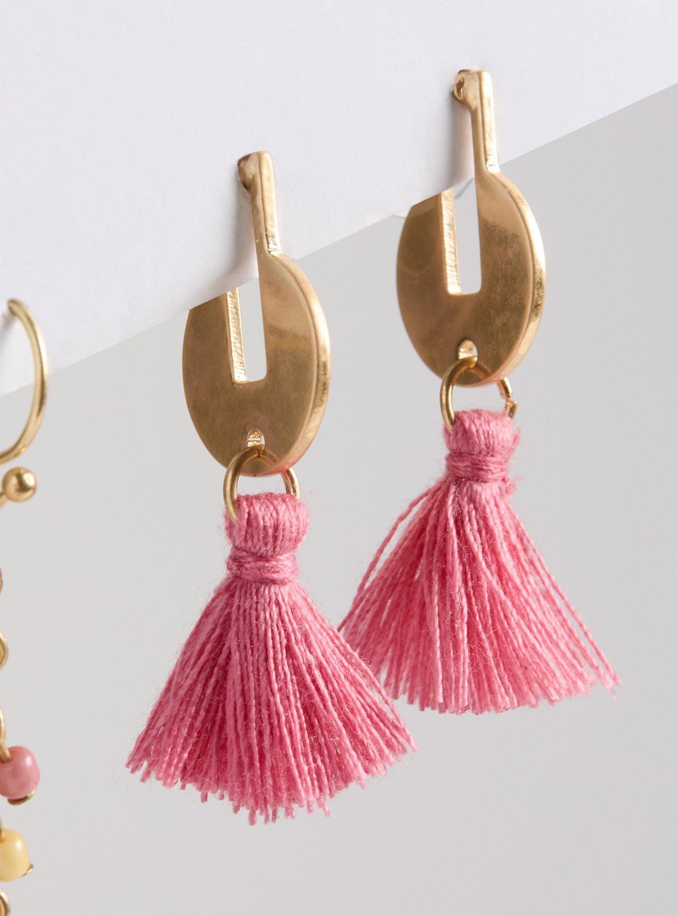 Shakey Tassel Linear Earring Set