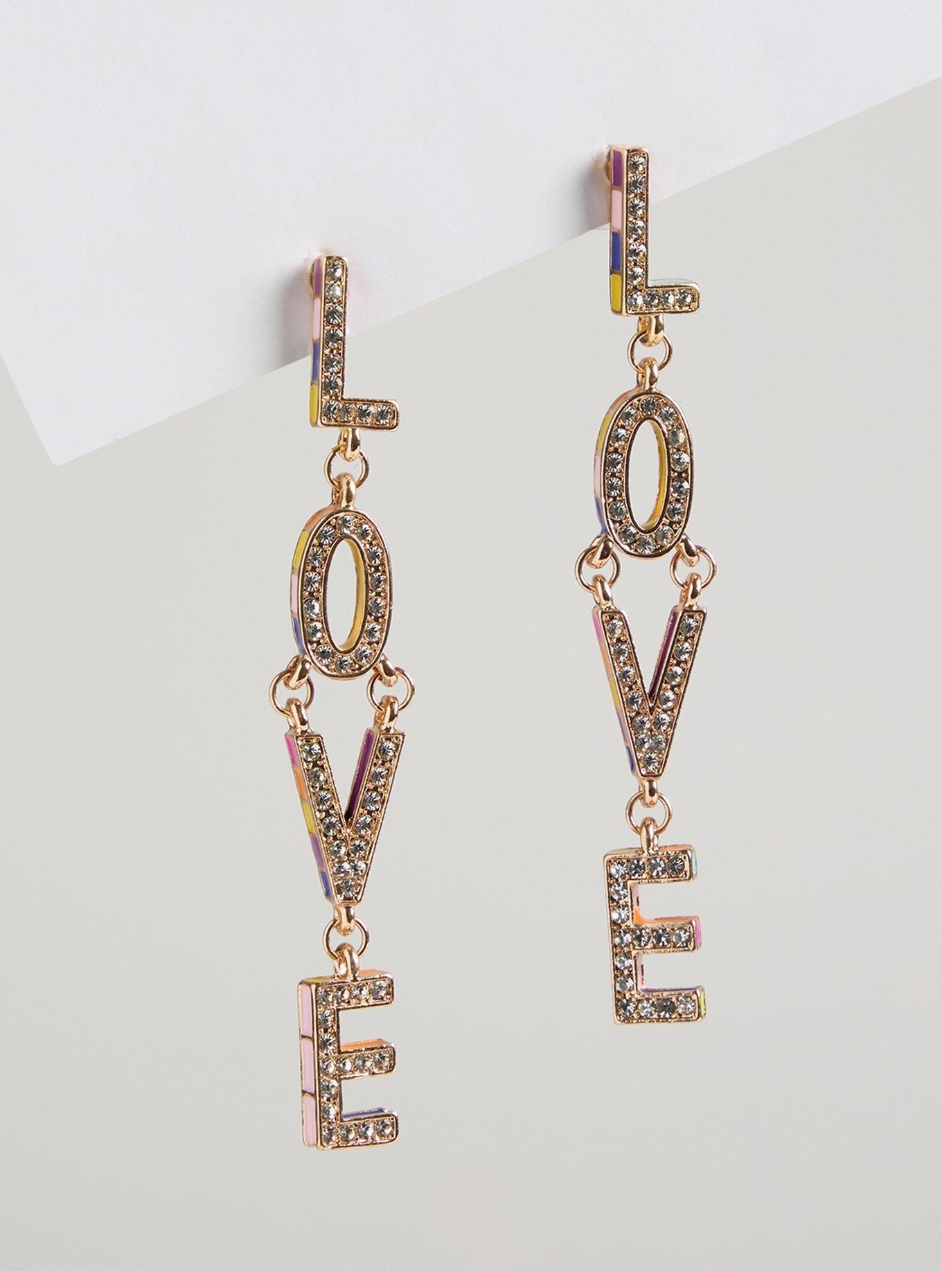 Rainbow Love Linear Earring