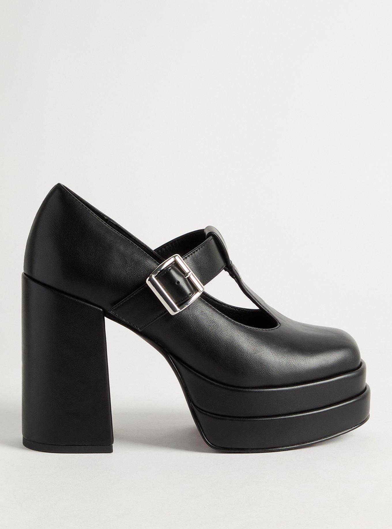 Double Platform T-Strap Heel (WW)