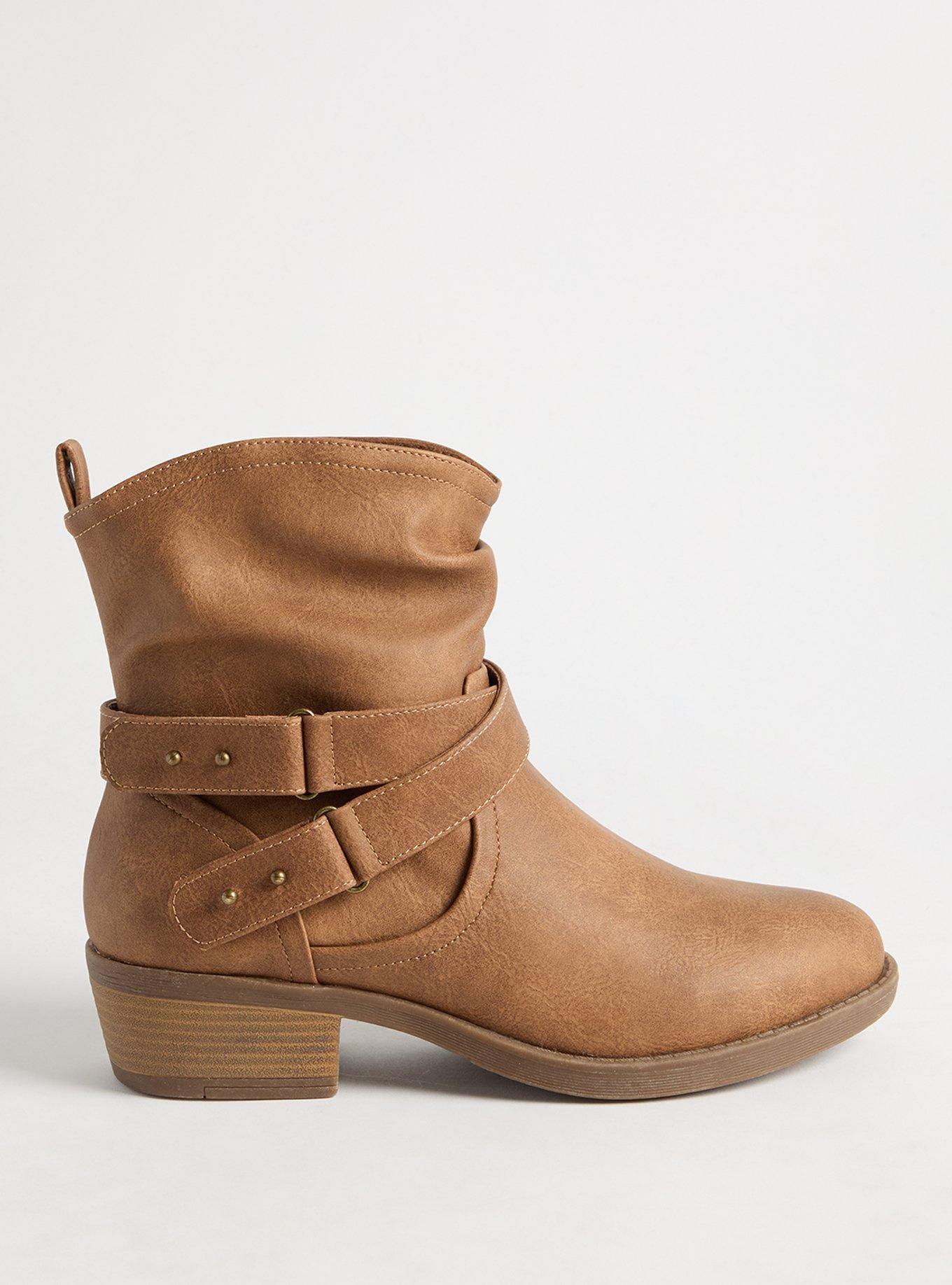 Slouch Buckle Moto Bootie (WW)