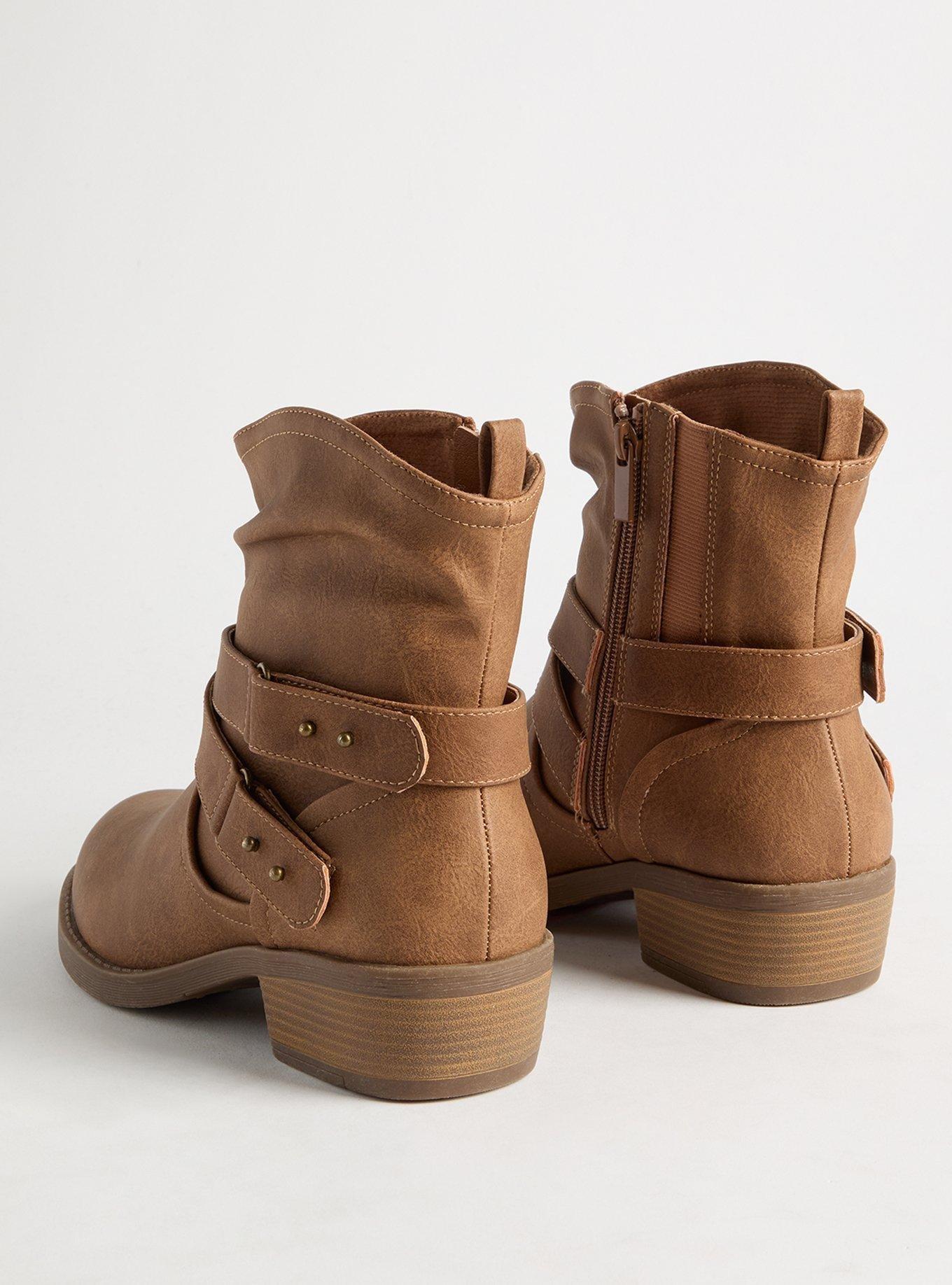 Slouch Buckle Moto Bootie (WW)