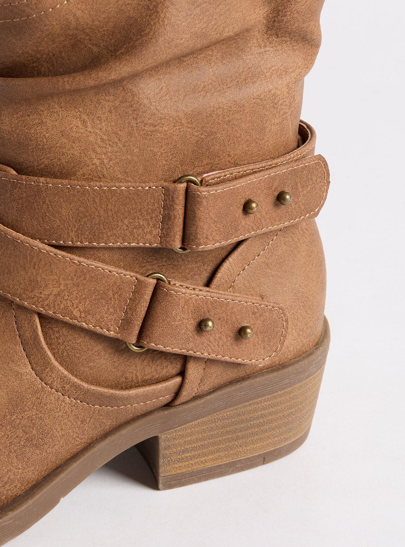 Slouch Buckle Moto Bootie
