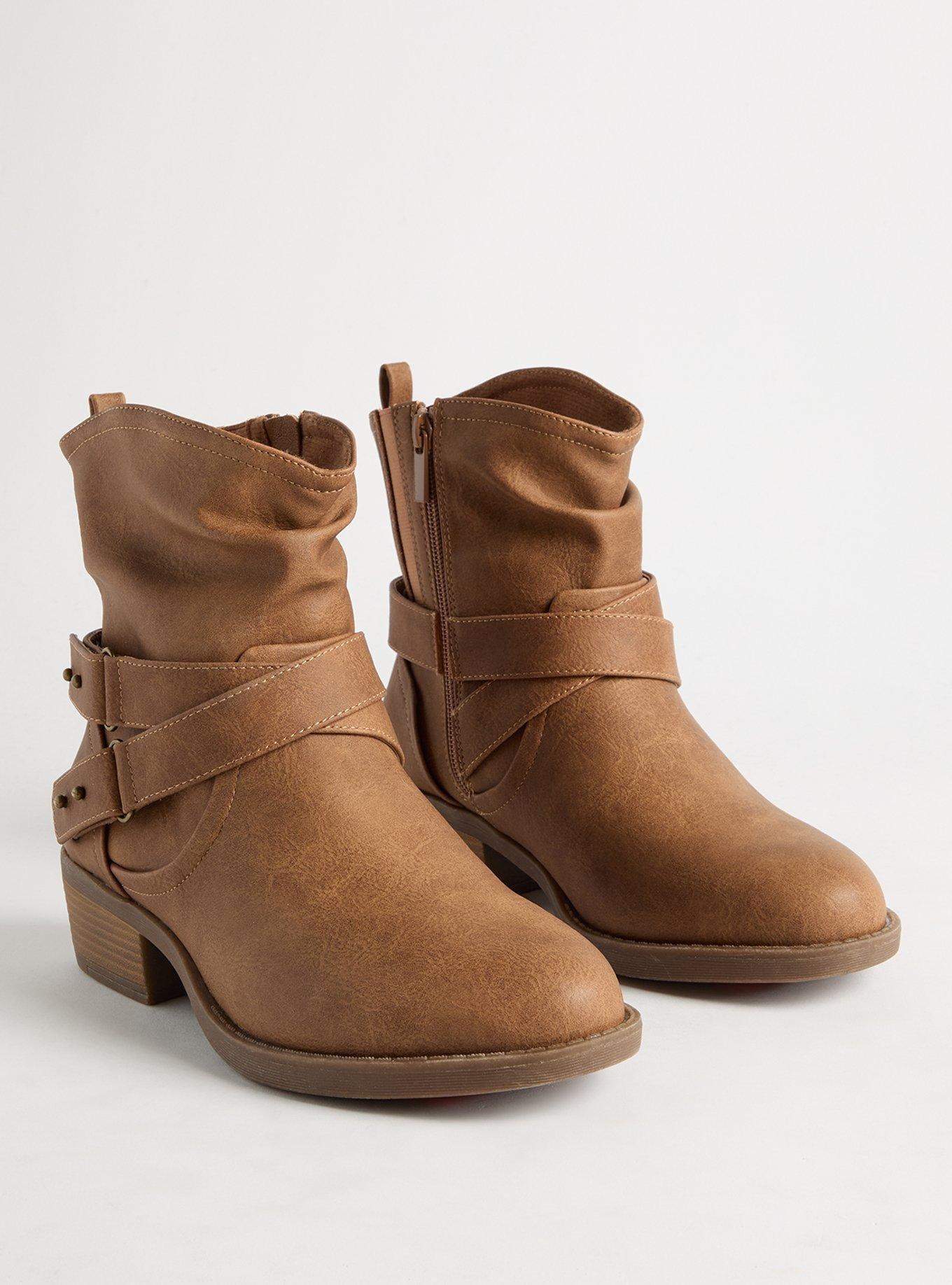 Slouch Buckle Moto Bootie (WW)