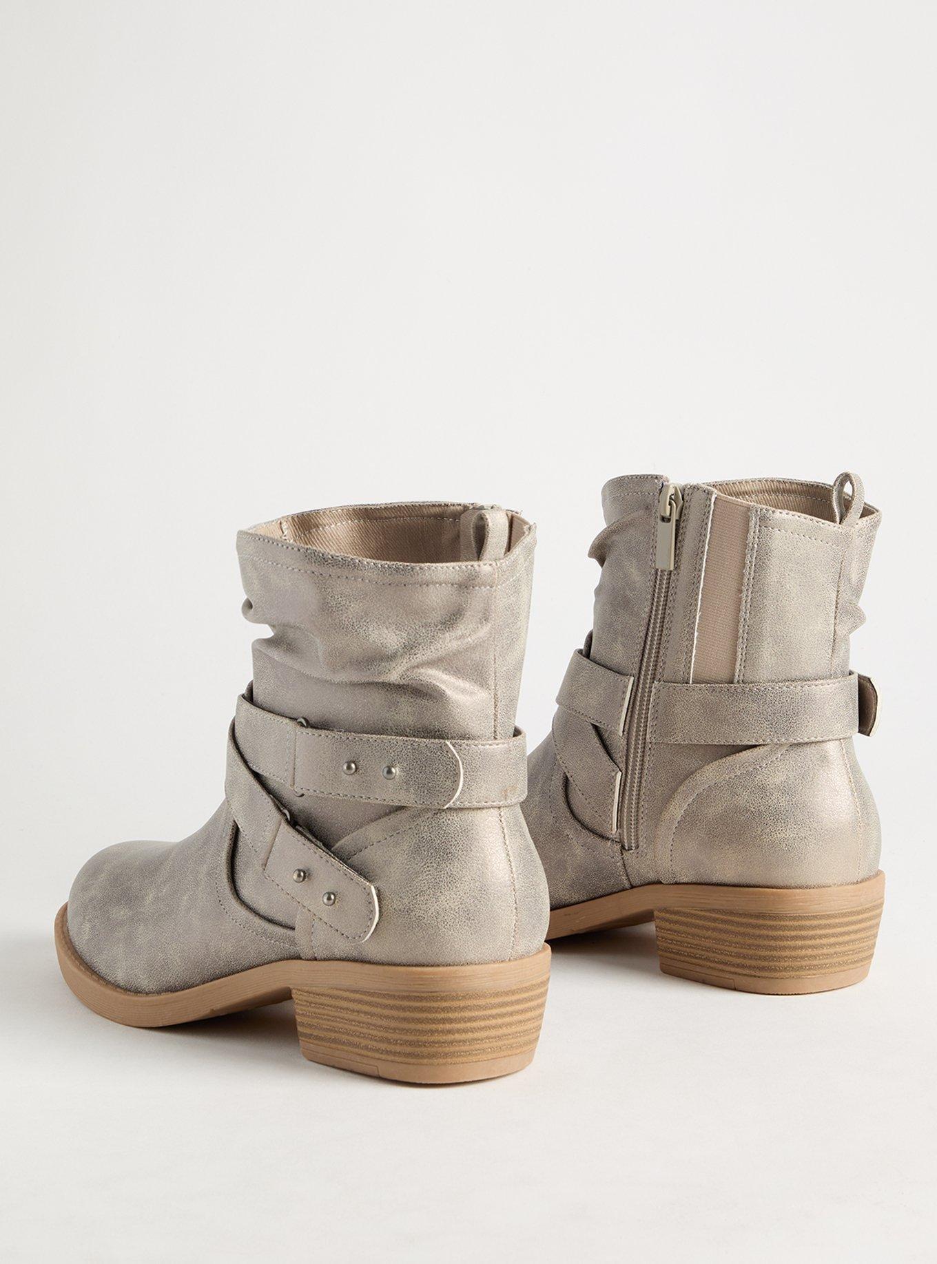 Slouch Buckle Moto Bootie (WW