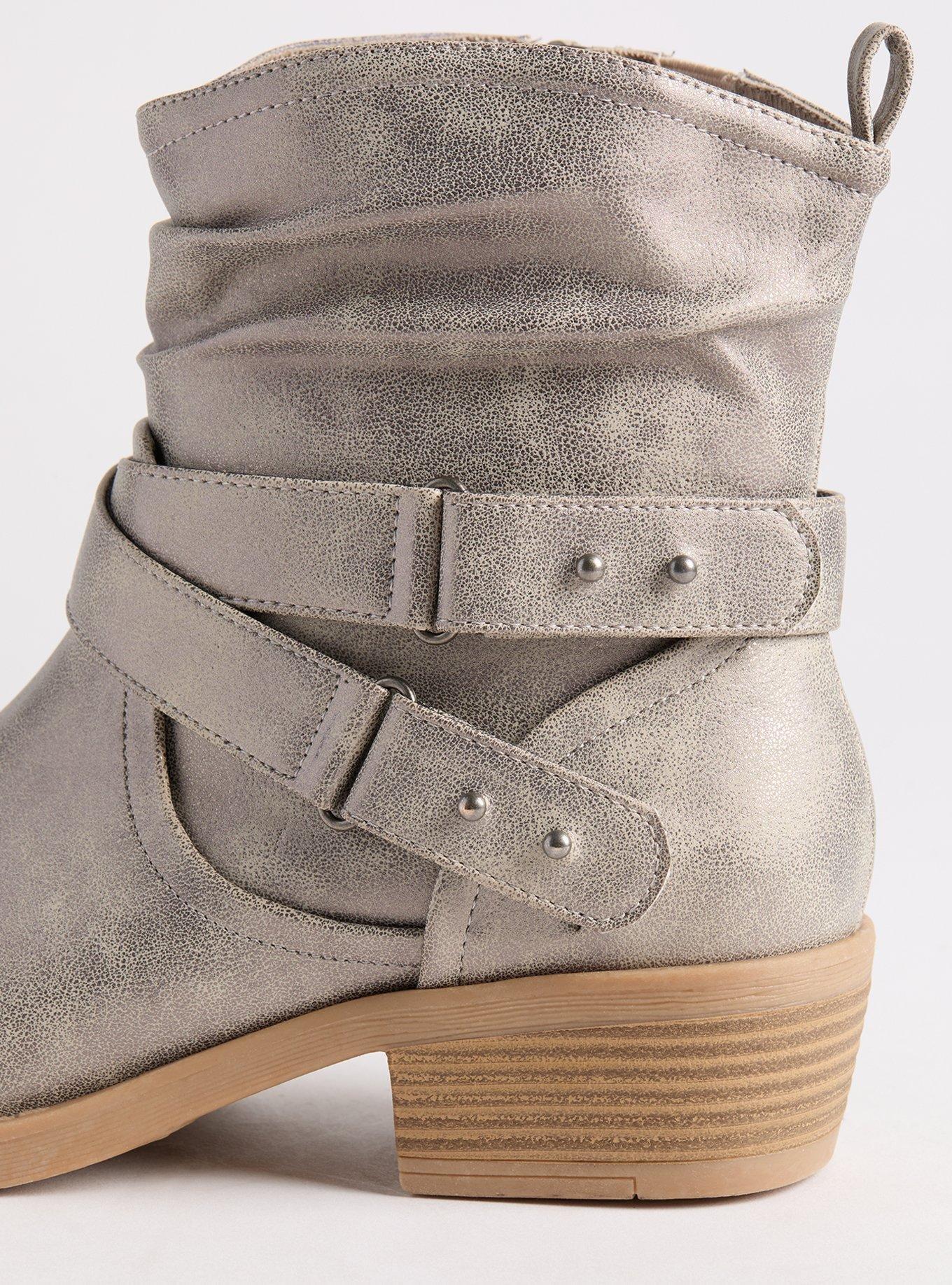 Slouch Buckle Moto Bootie