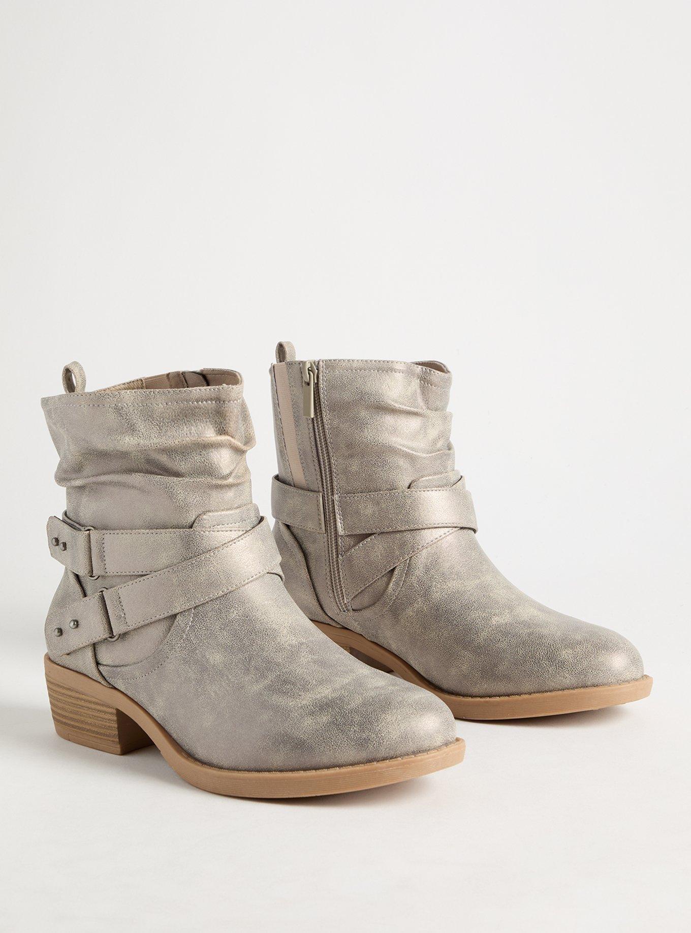 Slouch Buckle Moto Bootie (WW