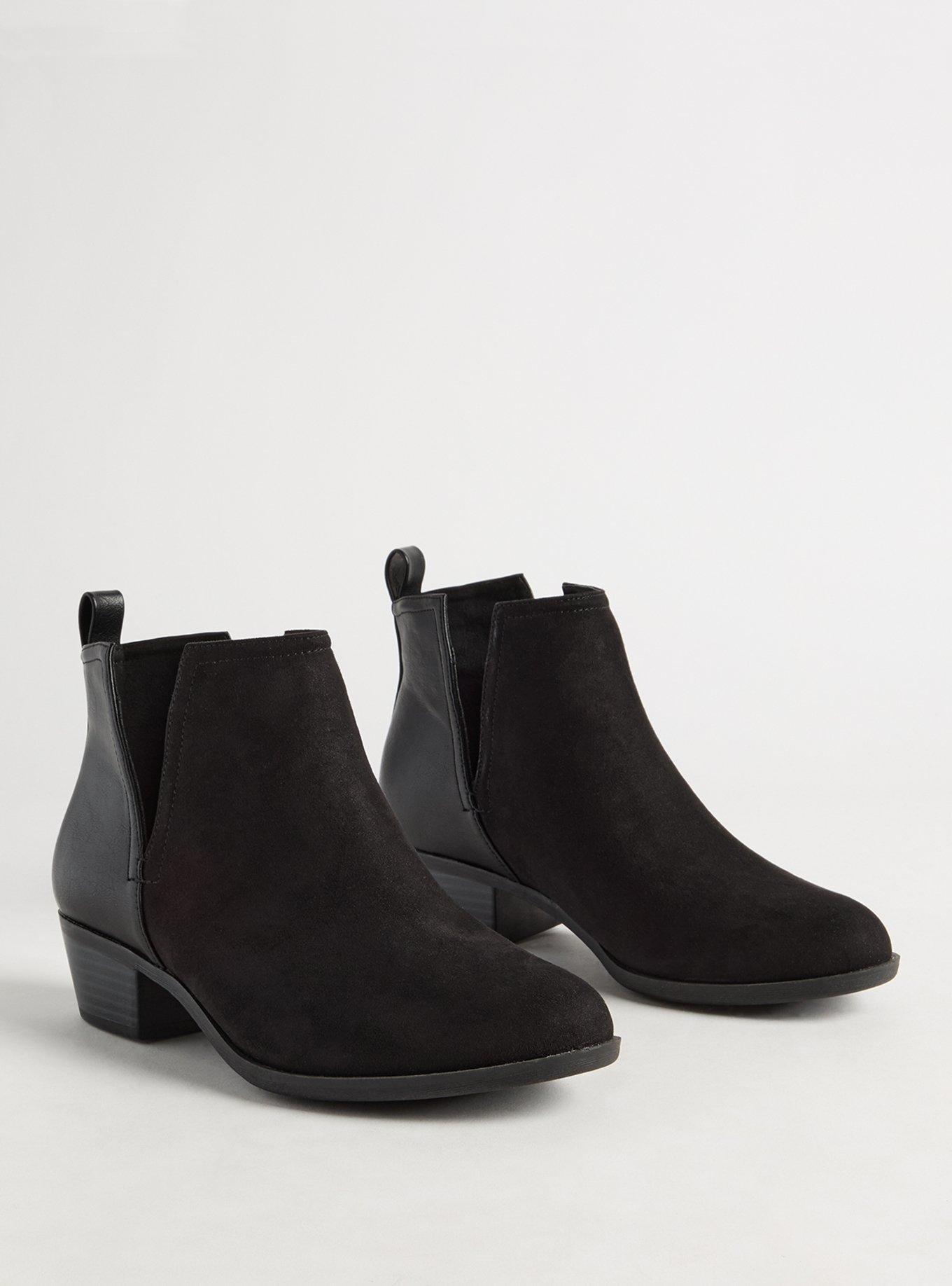 Black v cut booties best sale