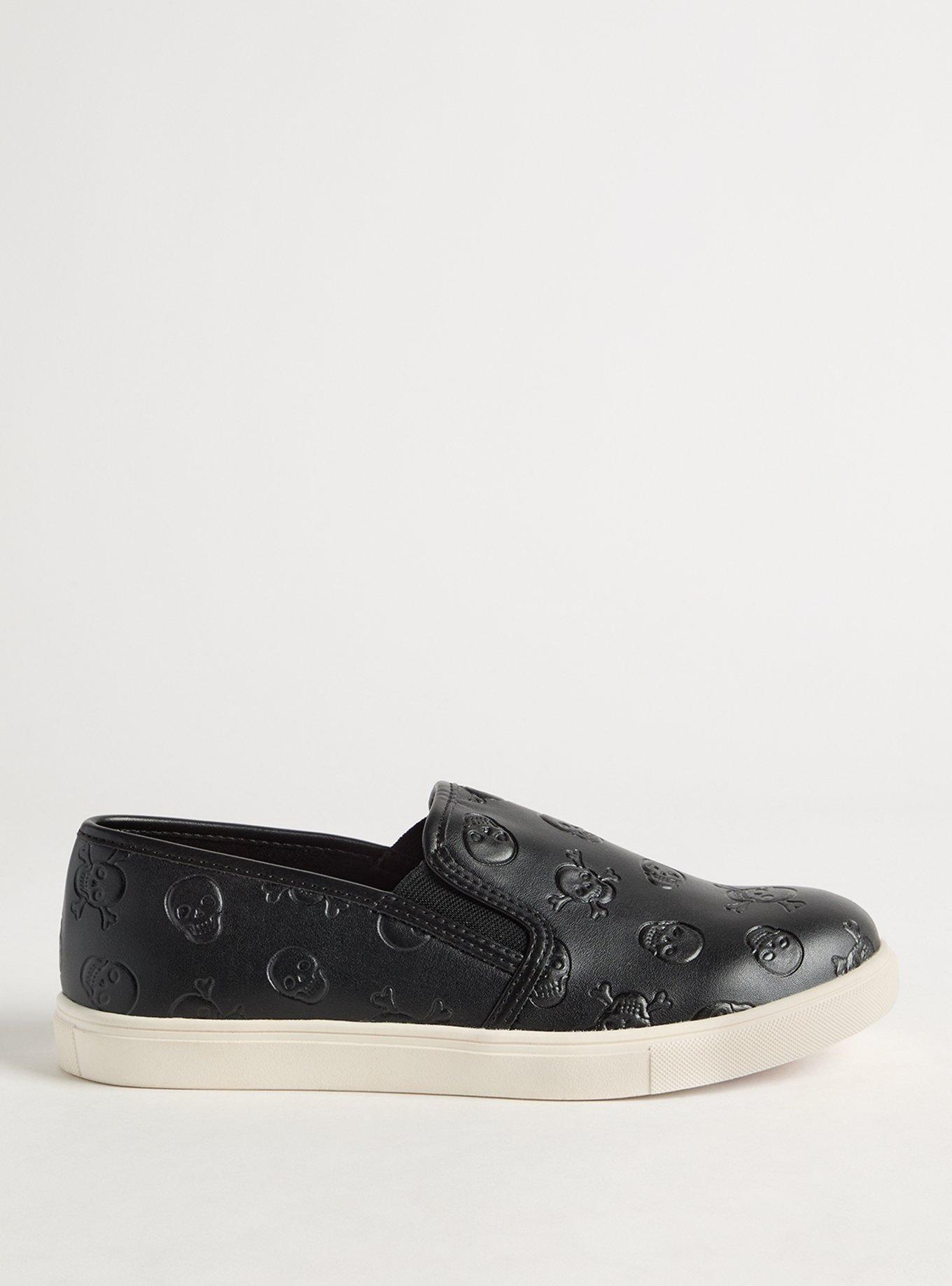 Skull Quilted Slip On Sneaker