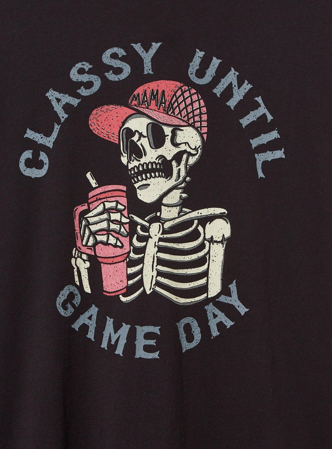 Classy Game Day Classic Fit Heritage Jersey Crew Tee, DEEP BLACK, alternate