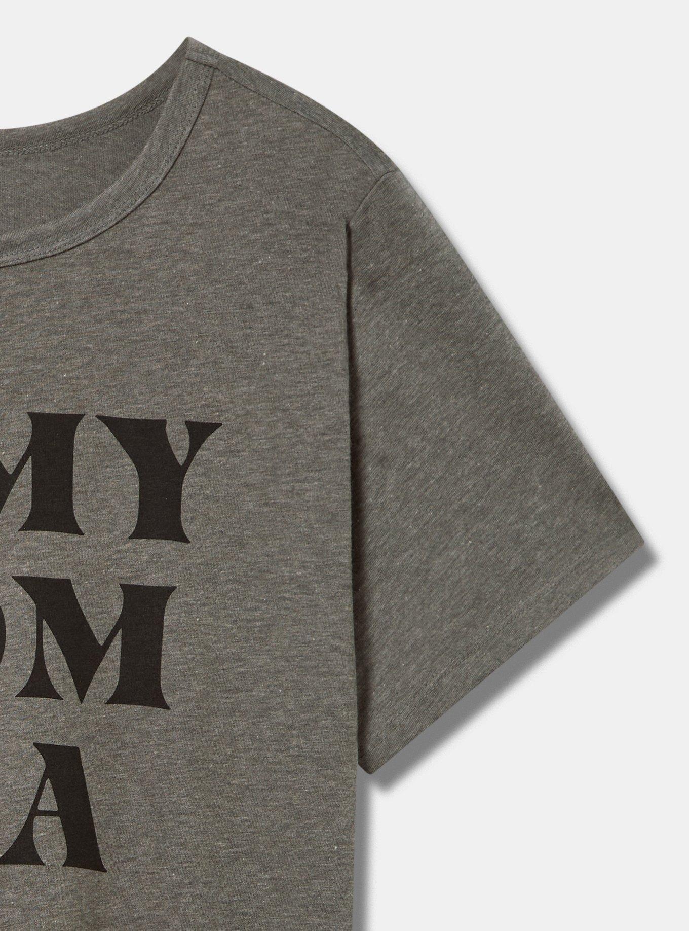 Mom Era Classic Fit Signature Jersey Crew Tee, HEATHER GREY, alternate