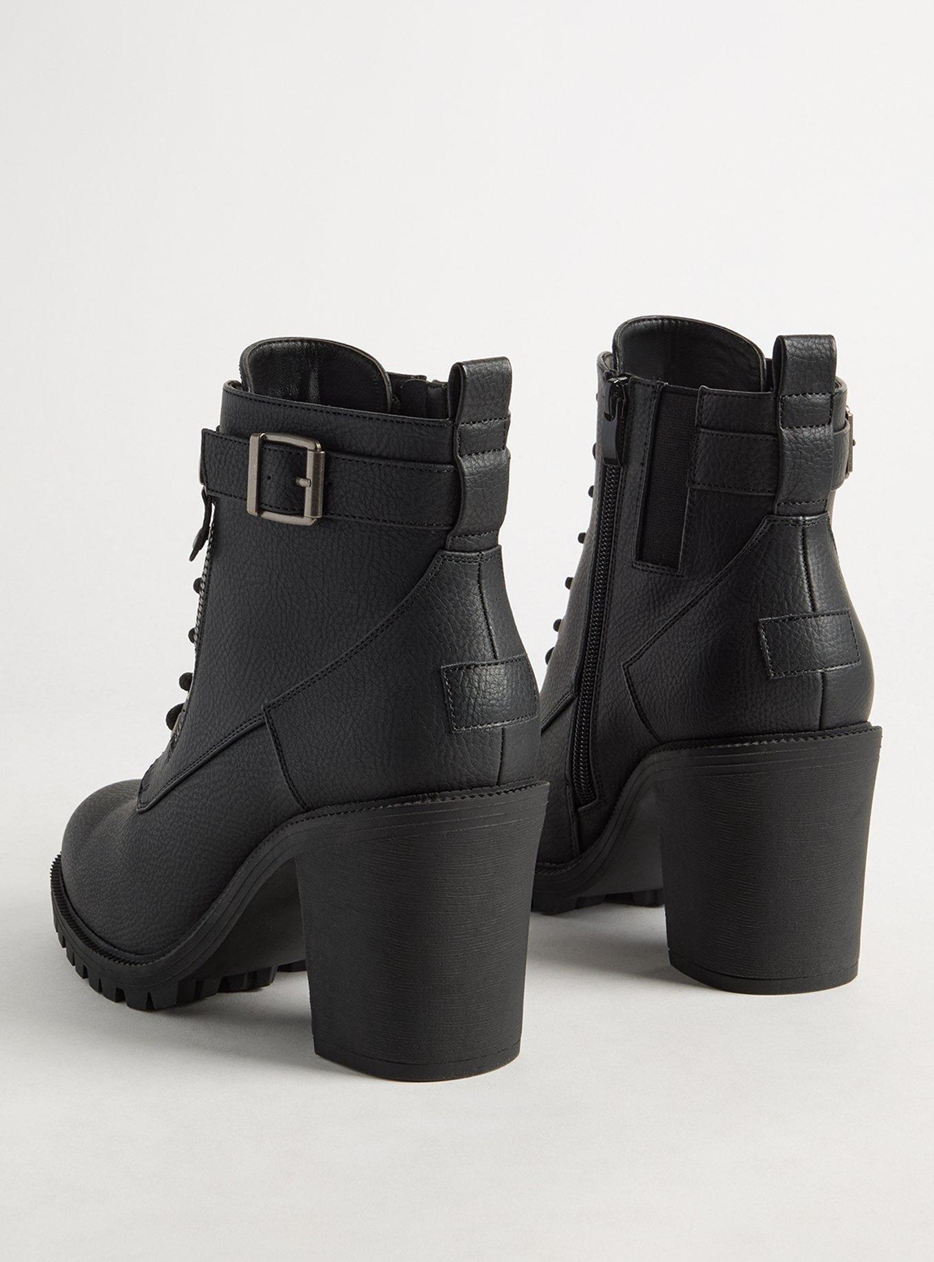 Lace Up Heeled Hiker Boot (WW