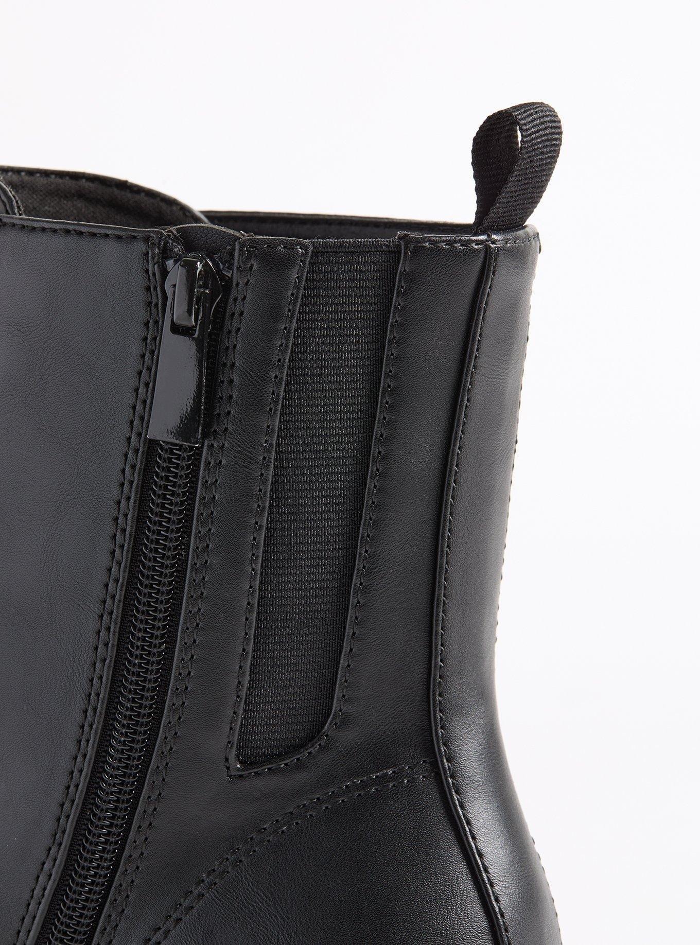Lace-Up Flat Combat Boot With Charm (WW)