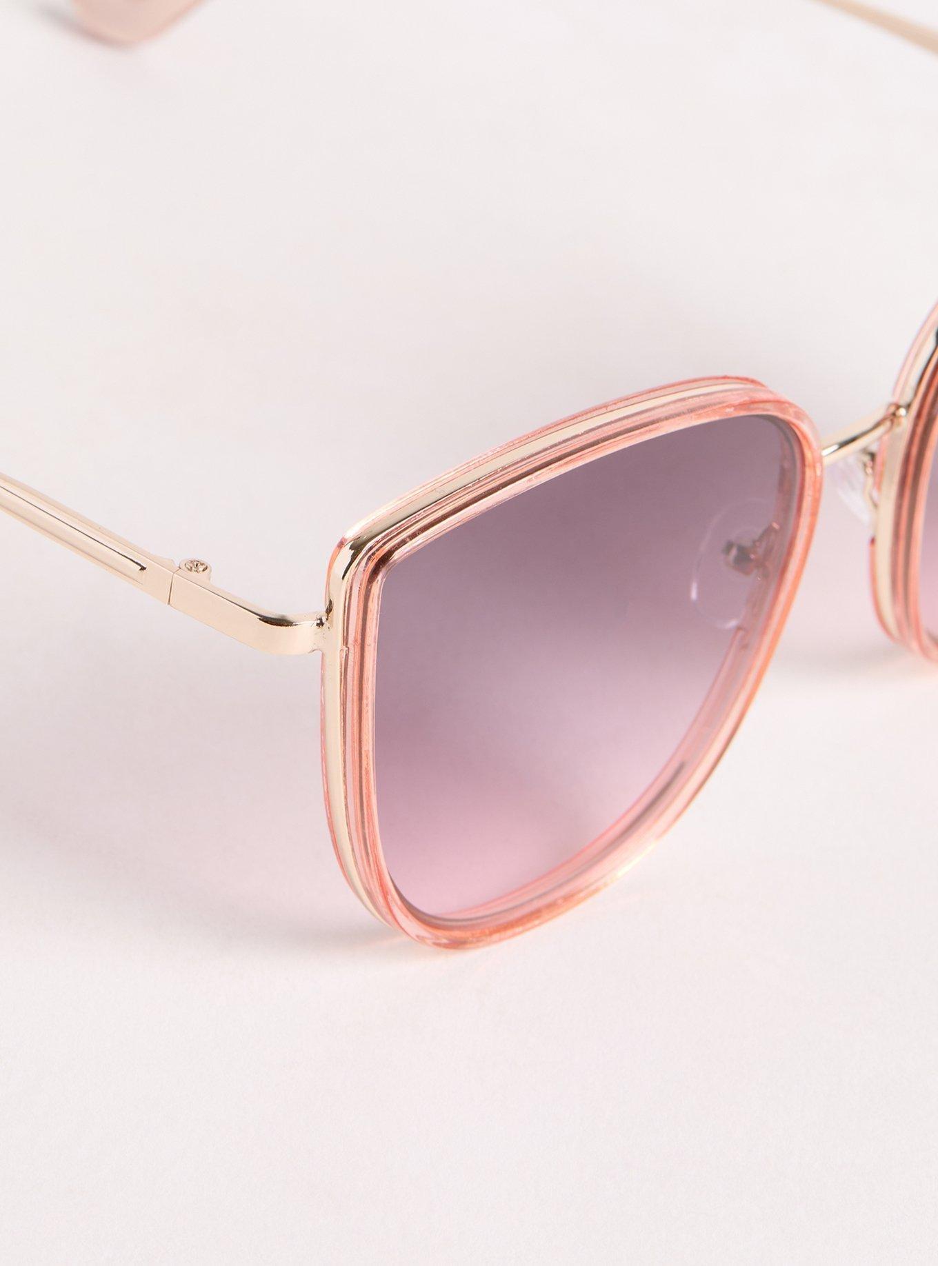 Cateye Metal Smoke Lens Sunglasses