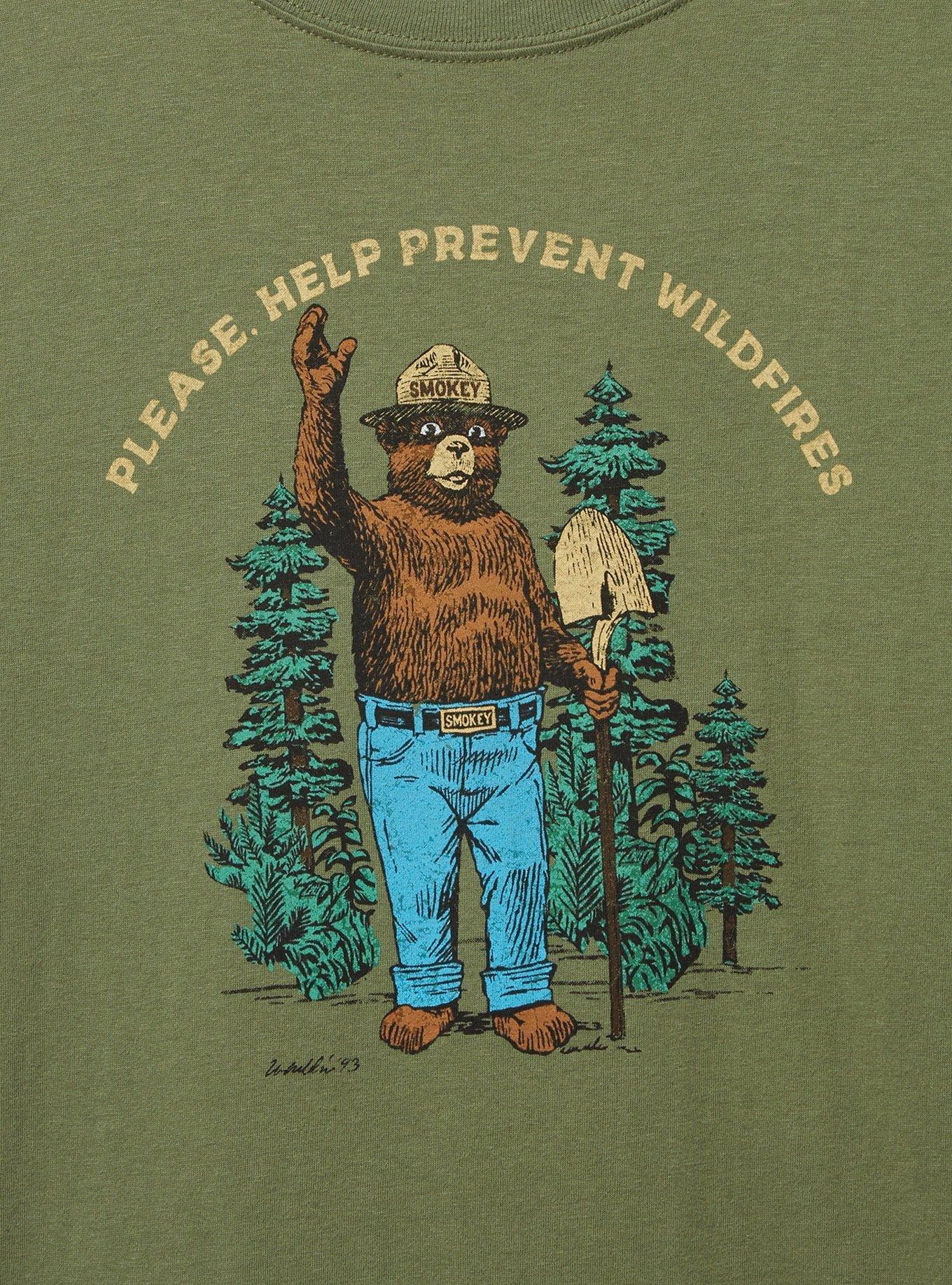 Smokey The Bear Classic Fit Cotton Crew Tee