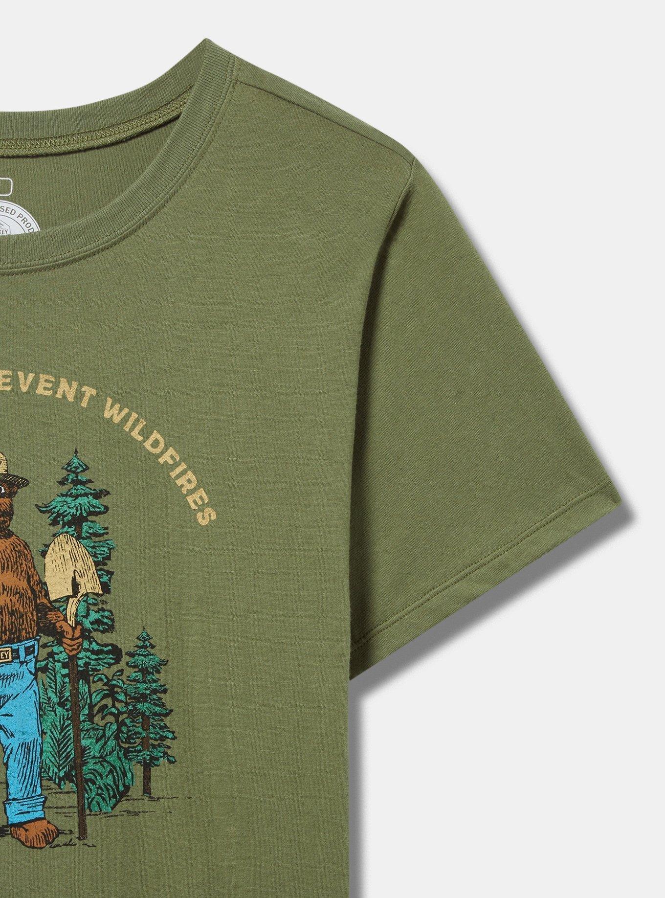 Smokey The Bear Classic Fit Cotton Crew Tee