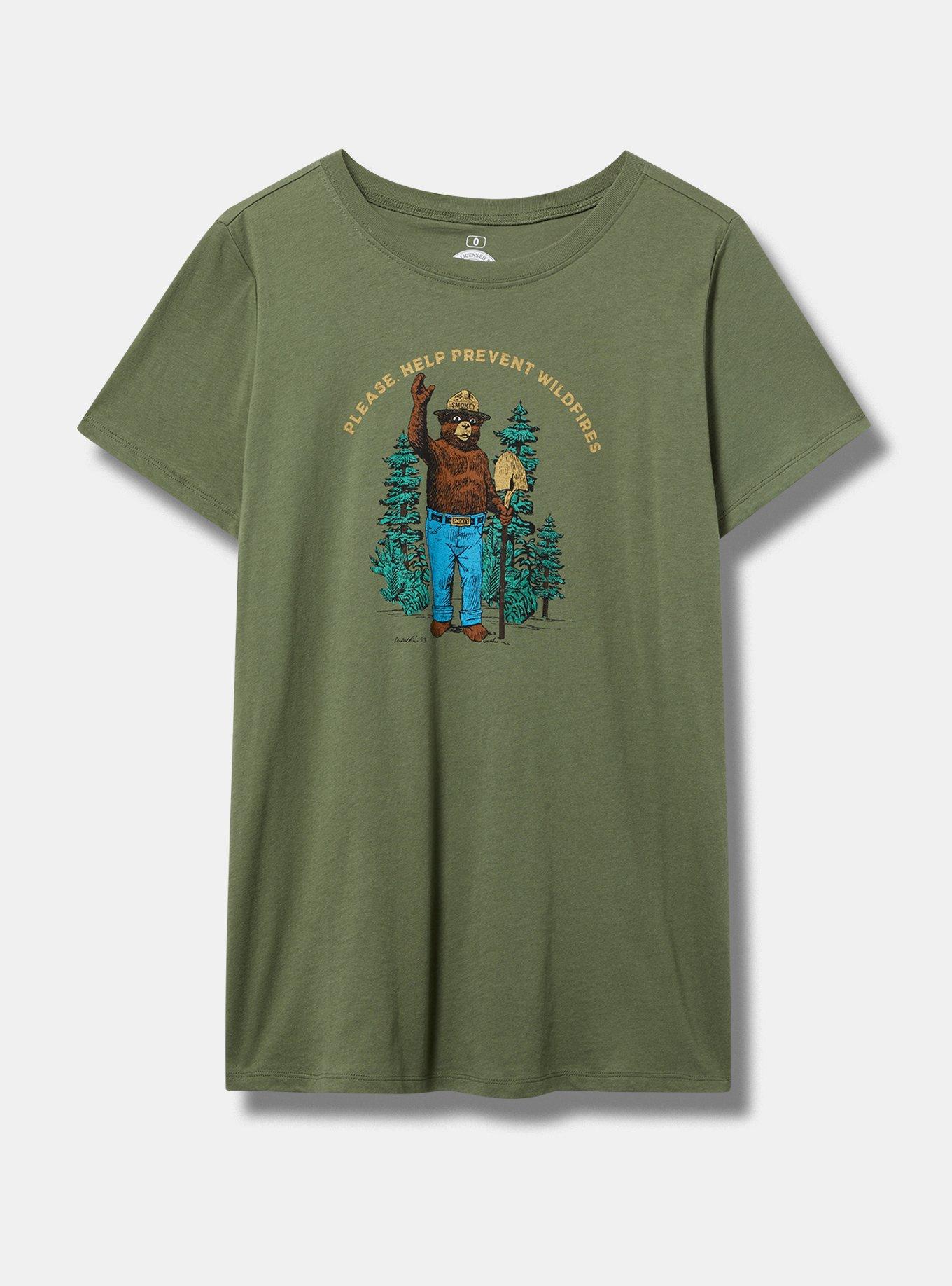 Smokey The Bear Classic Fit Cotton Crew Tee