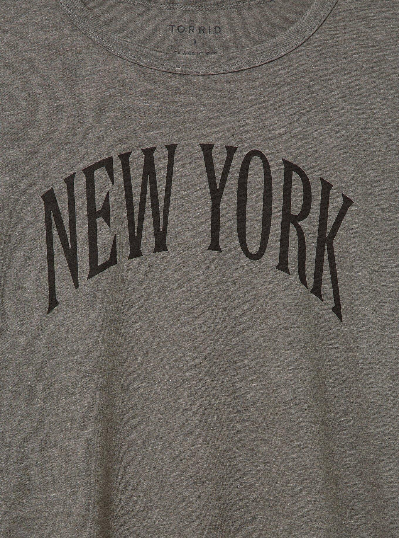 Plus Size New York Classic Fit Signature Jersey Crew Tee, MEDIUM HEATHER GREY, alternate