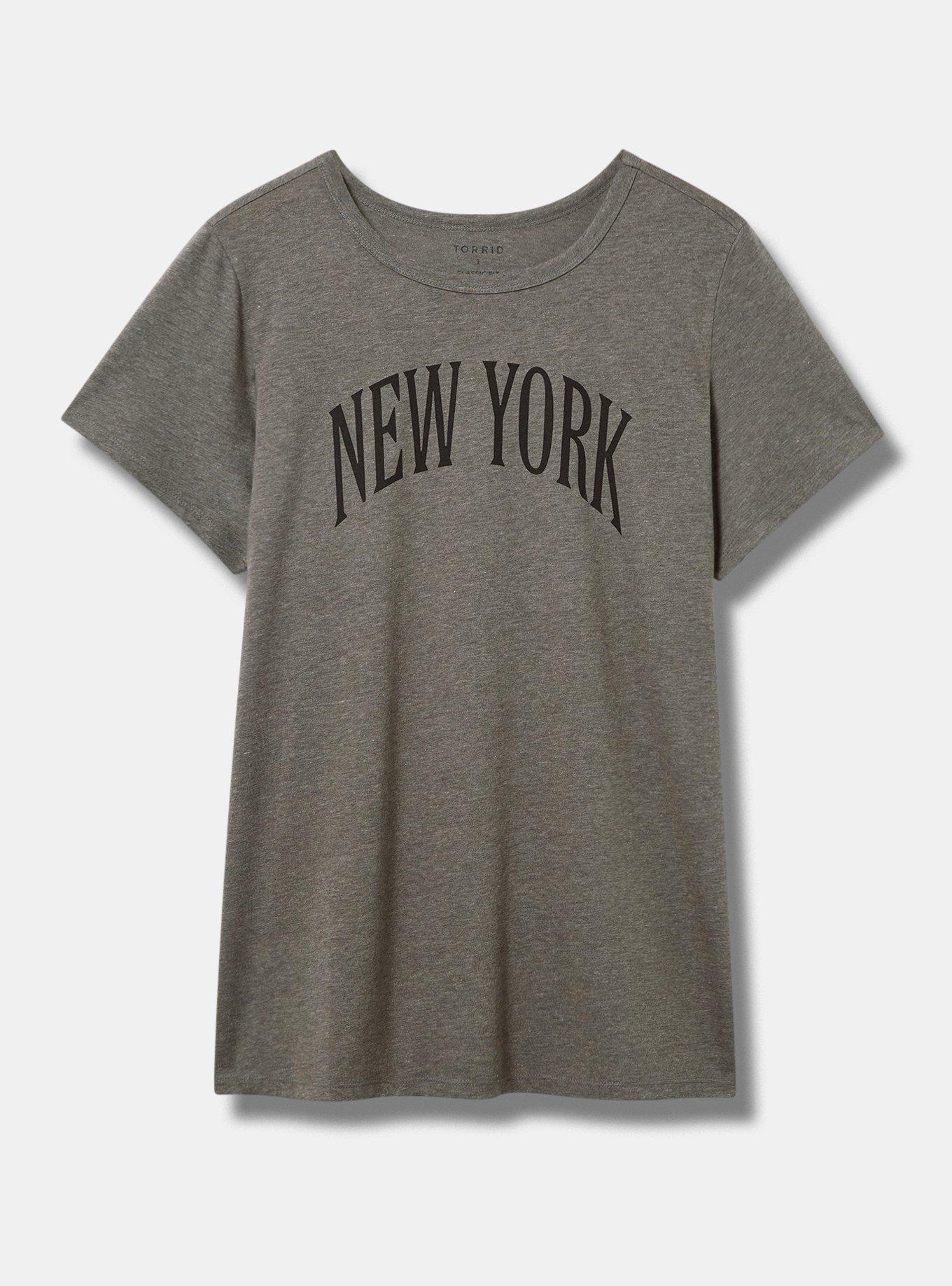 Plus Size New York Classic Fit Signature Jersey Crew Tee, MEDIUM HEATHER GREY, hi-res
