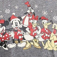 Disney Mickey & Friends Christmas Classic Fit Raglan Top, MEDIUM HEATHER GREY, swatch