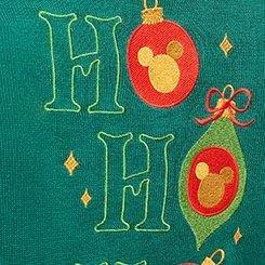 Disney Mickey Christmas V-Neck Button Down Sweater, EVERGREEN, swatch