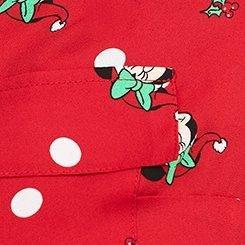 Disney Minnie Christmas Georgette Harper Blouse, JESTER RED, swatch