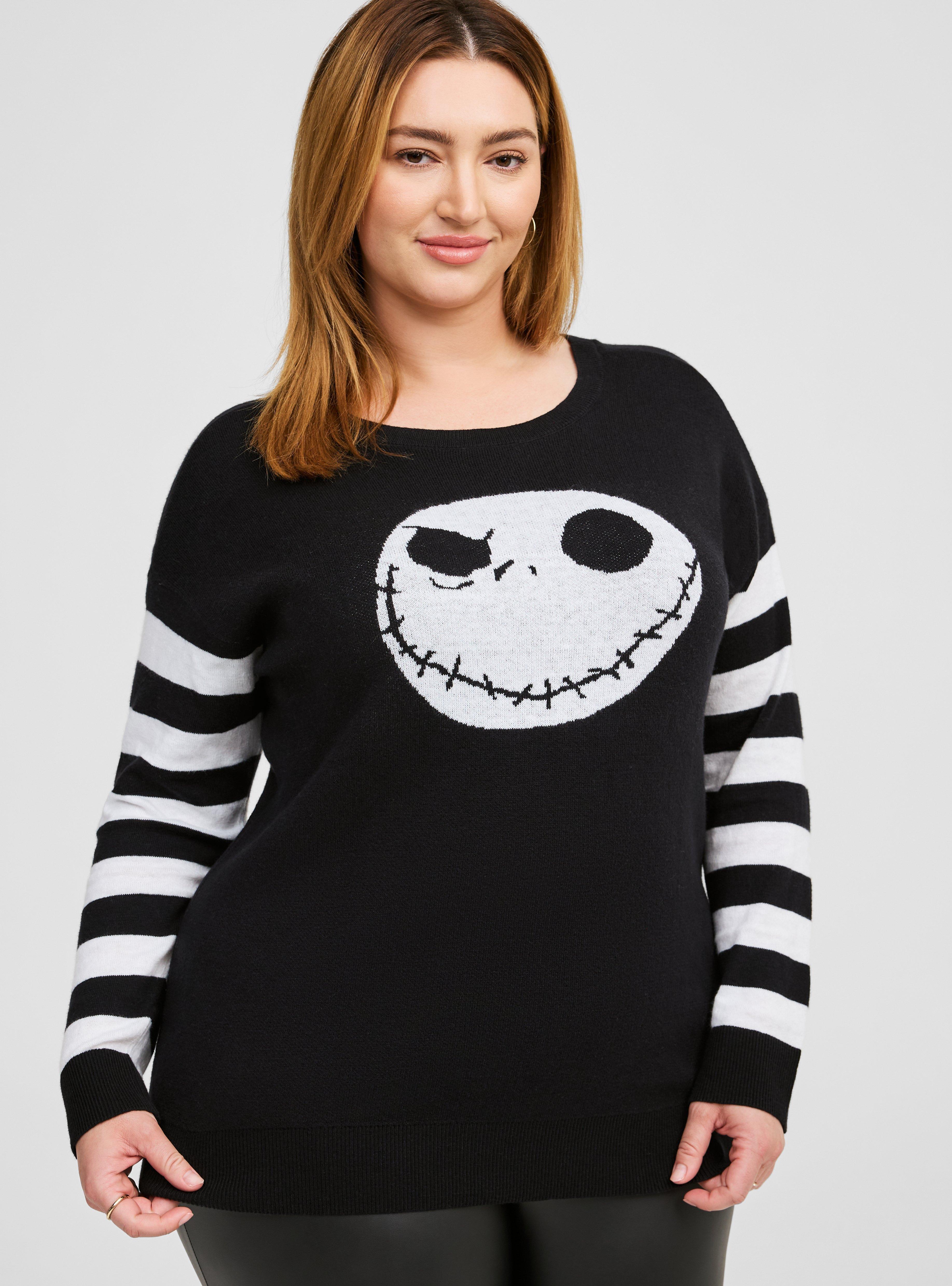 Disney Nightmare Before Christmas Jack Crossback Pullover Sweater