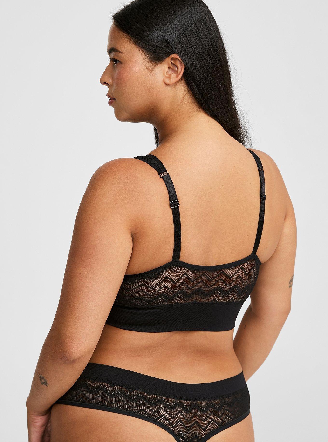 Seamless Smooth Lace Mid Rise Thong Panty