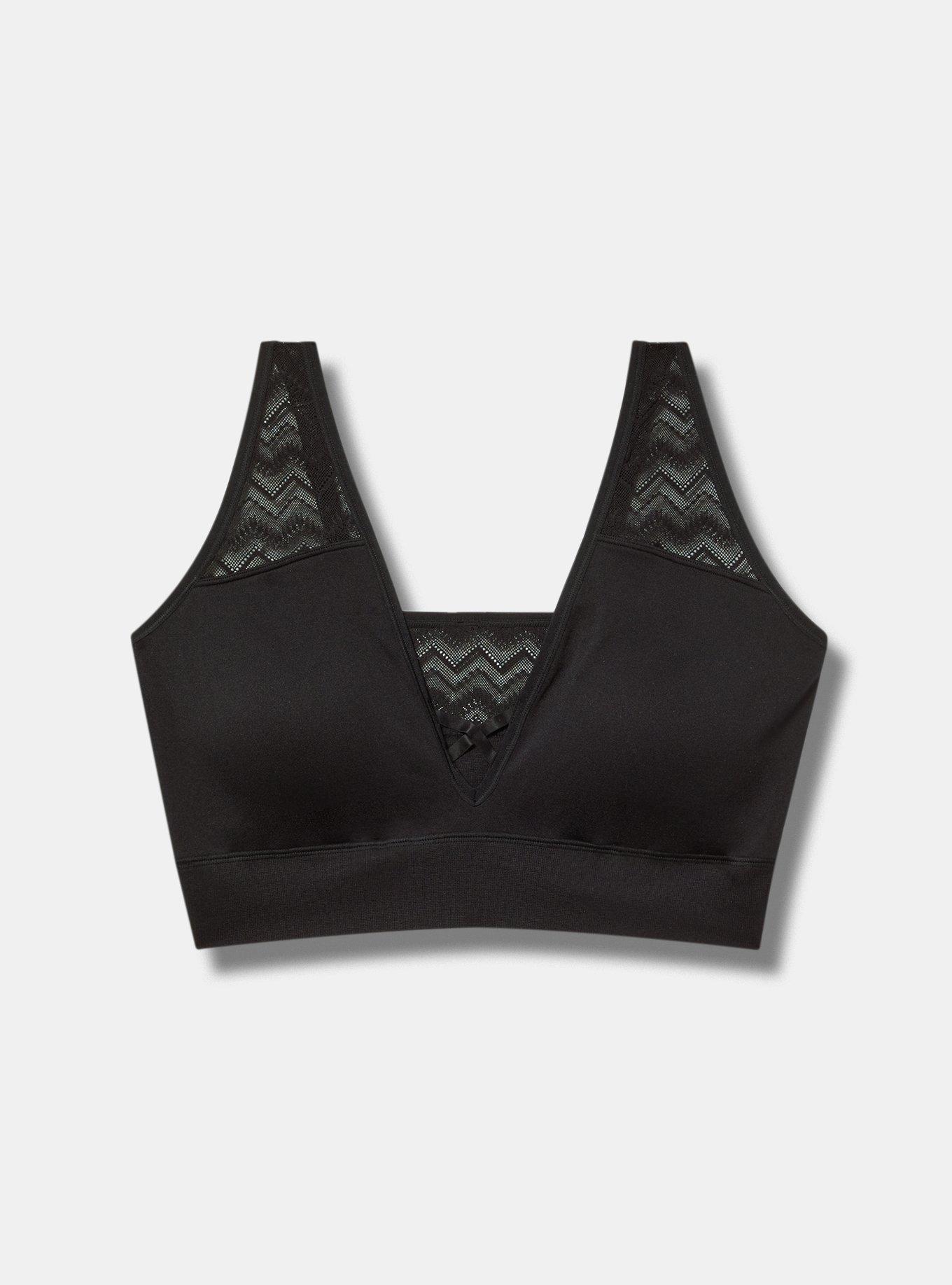 Lightly Lined Sheer Seamless Plunge Bralette