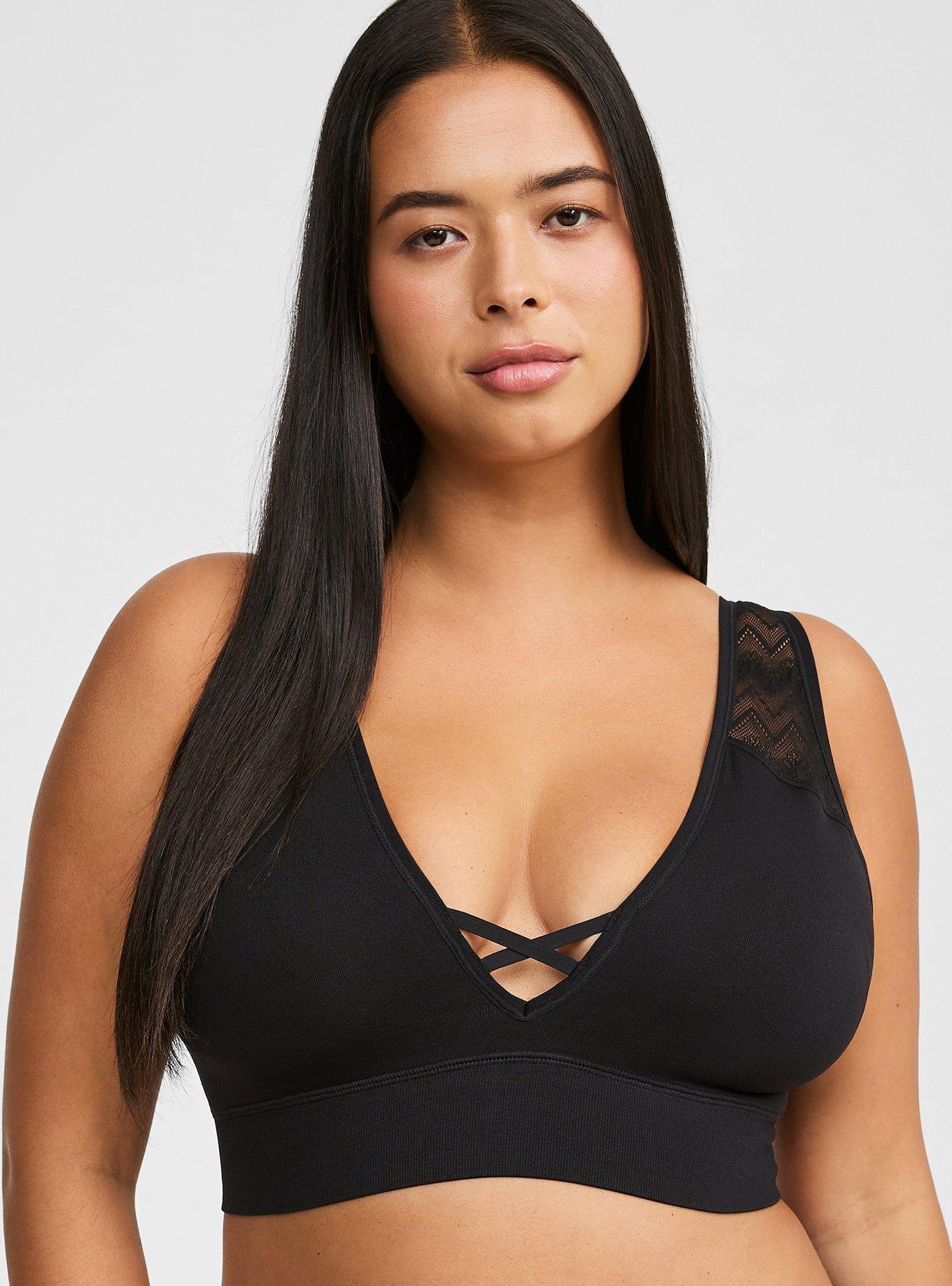 Lightly Lined Sheer Seamless Plunge Bralette