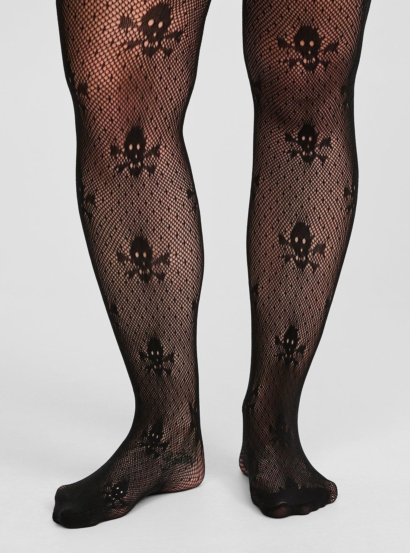 Skull Fishnet Tights