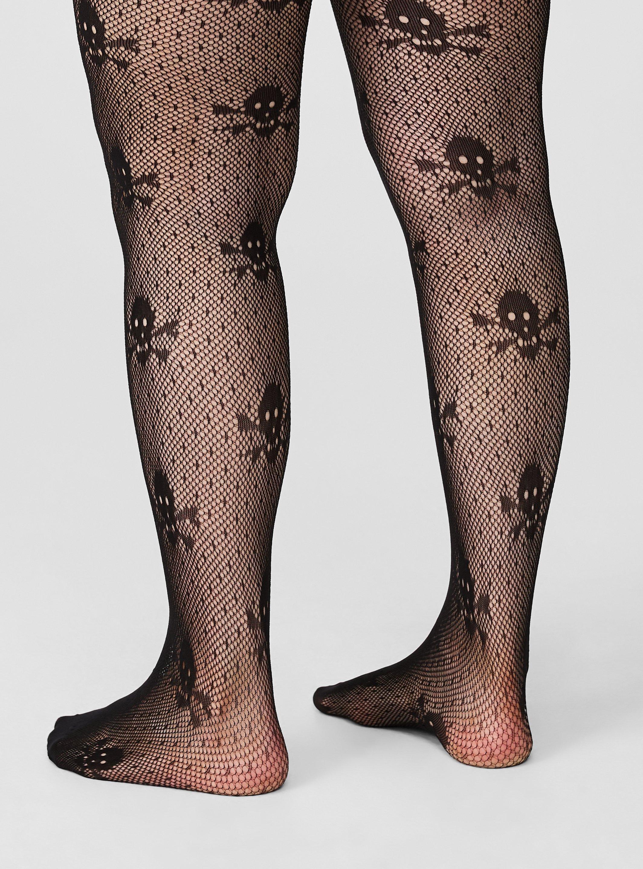 Skull Fishnet Tights