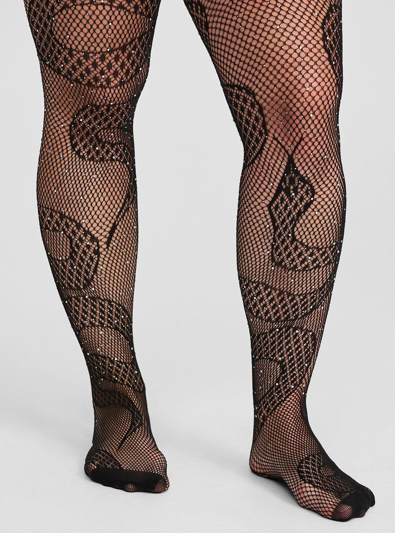 Snake Fishnet Tights, BLACK, alternate