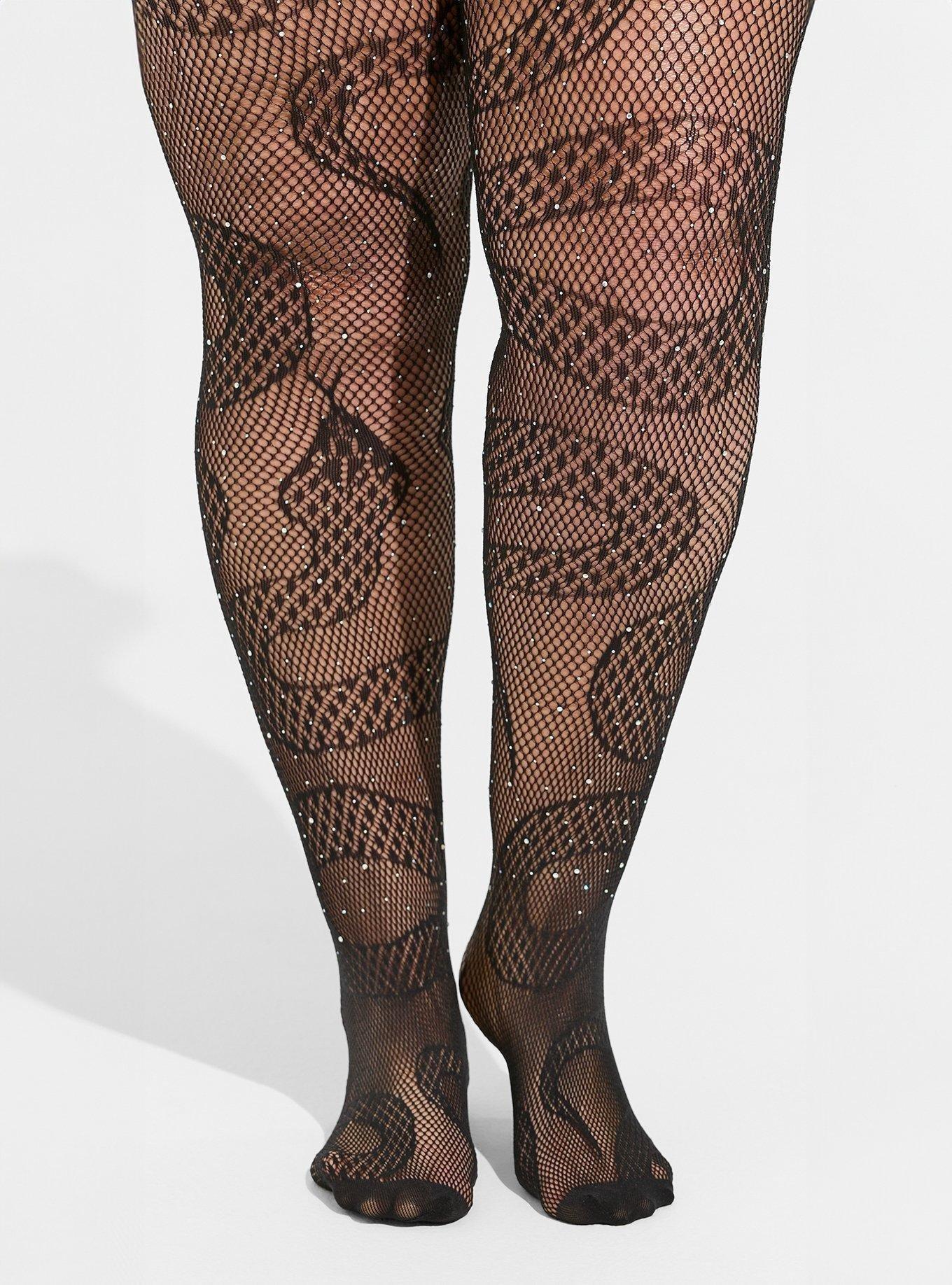 Snake Fishnet Tights