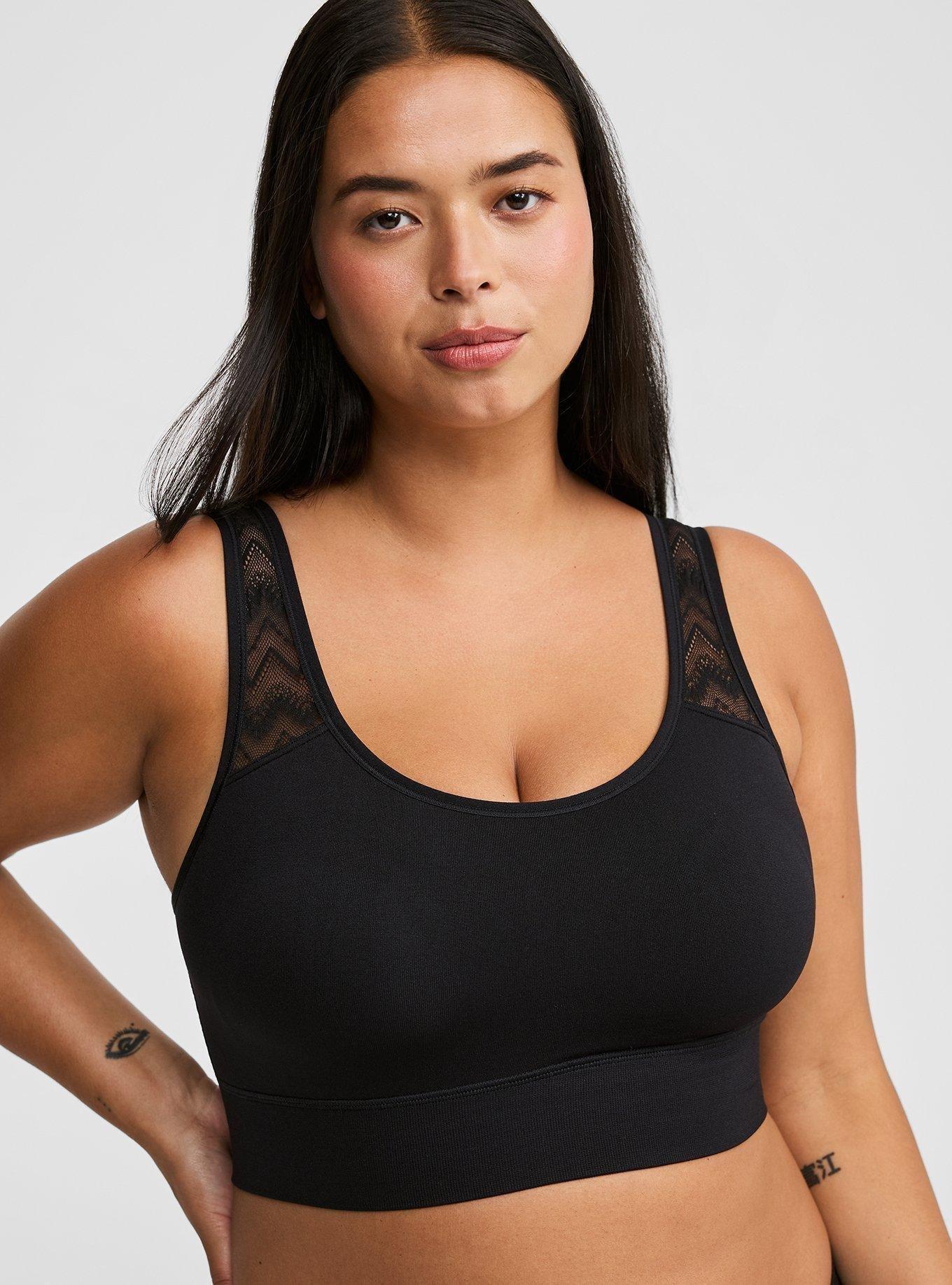 Lightly Lined Sheer Seamless Scoop Bralette