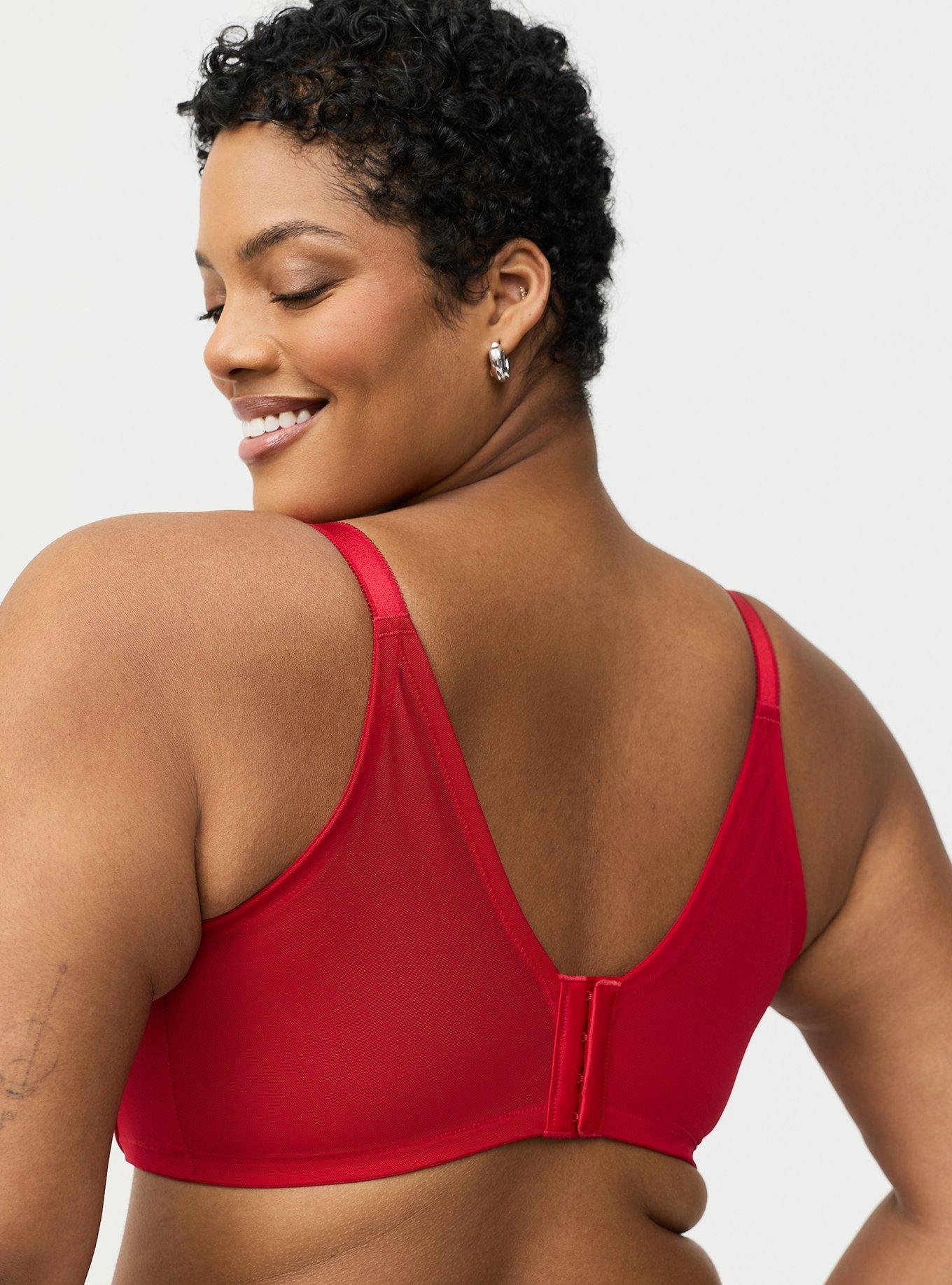 XO Plunge Push-Up Lace Bra, JESTER RED, alternate