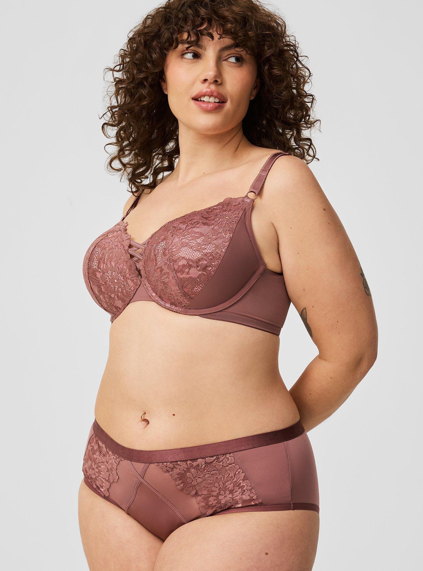 XO Plunge Push Up Floral Lace Bra