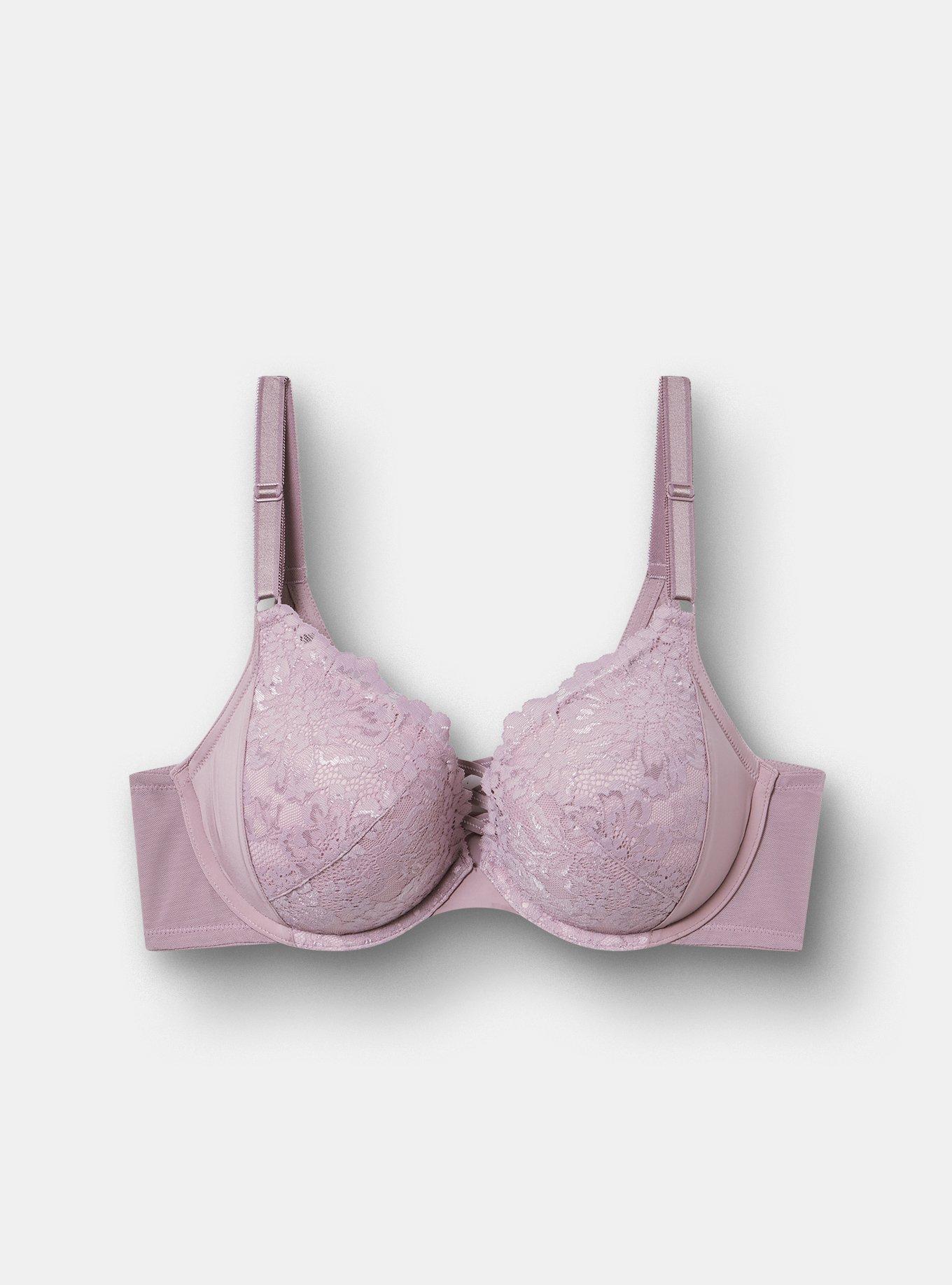XO Plunge Push-Up Lace Bra, TOADSTOOL, hi-res