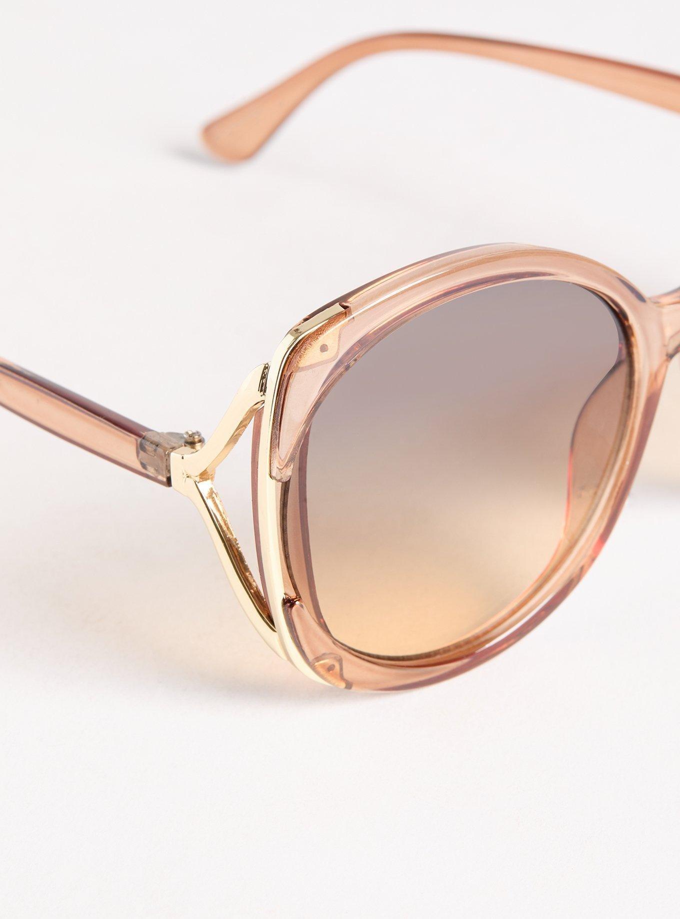 Square Side Vent Ombre Lens Sunglasses