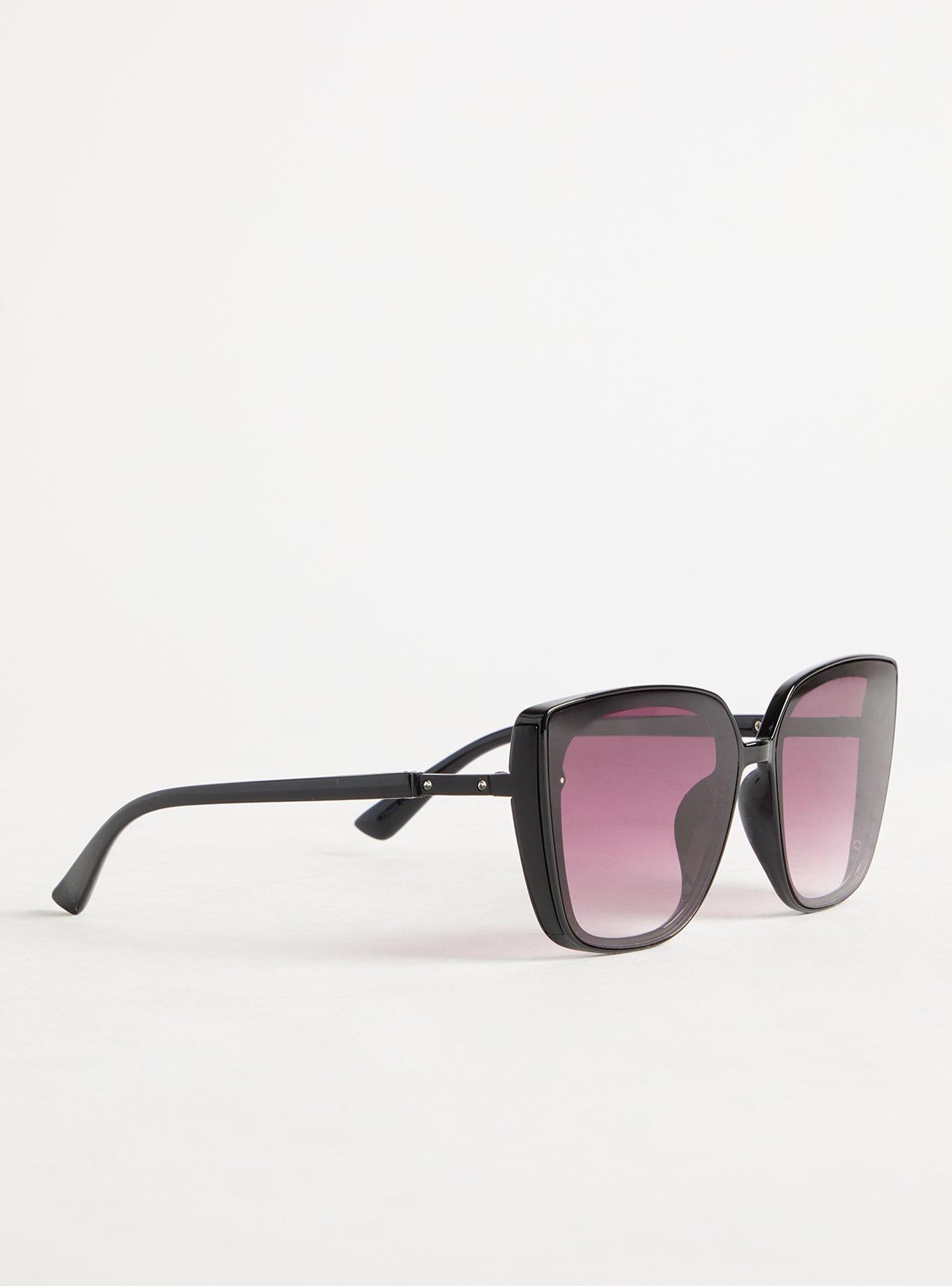 Square Cateye Smoke Lens Sunglasses