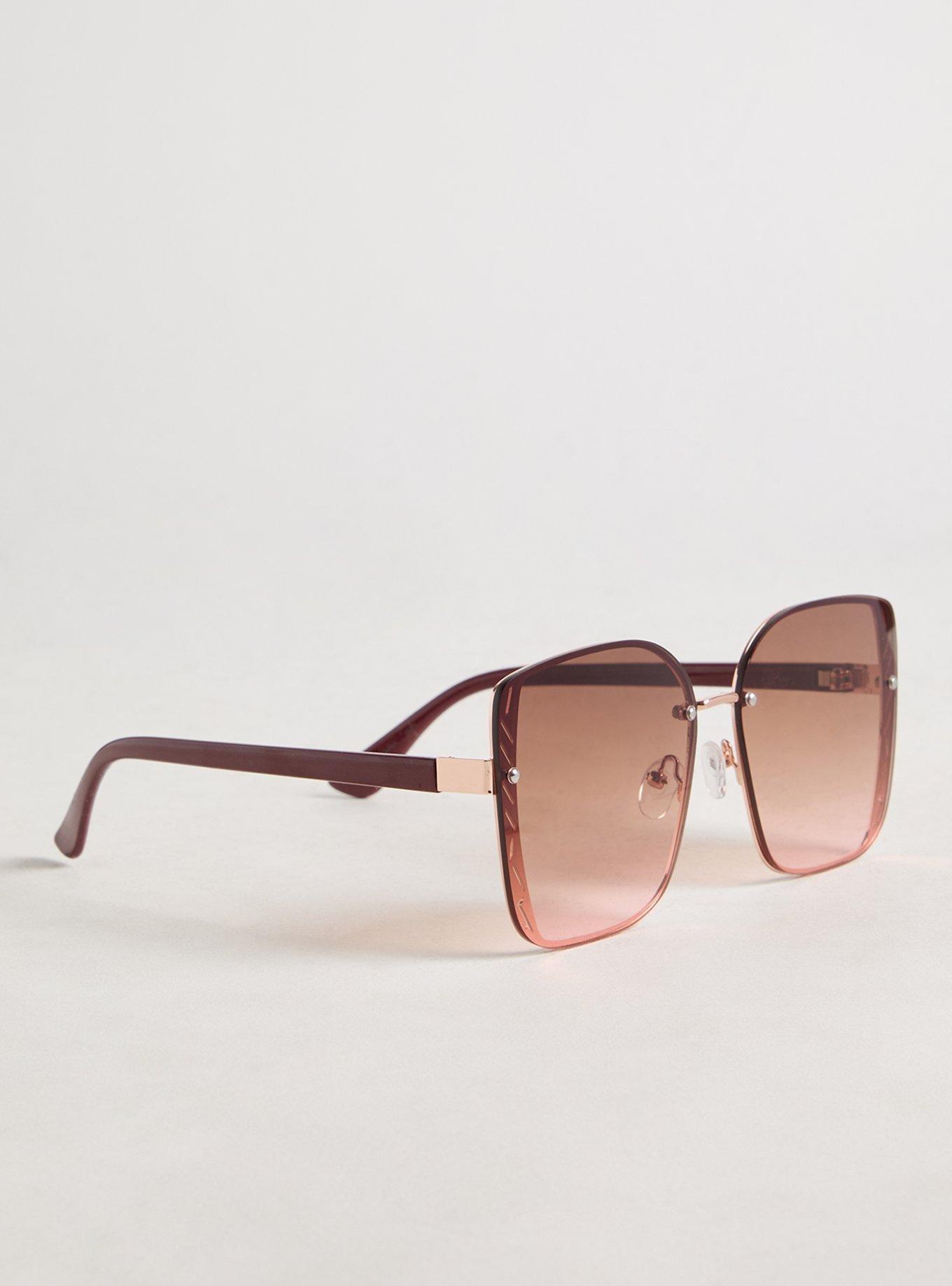 Rimless Ombre Lens Sunglasses