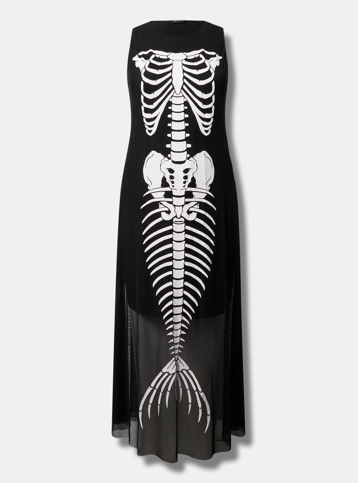 Mermaid Skeleton Mesh Dress