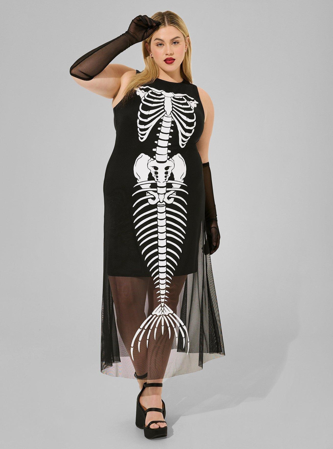 Mermaid Skeleton Mesh Dress