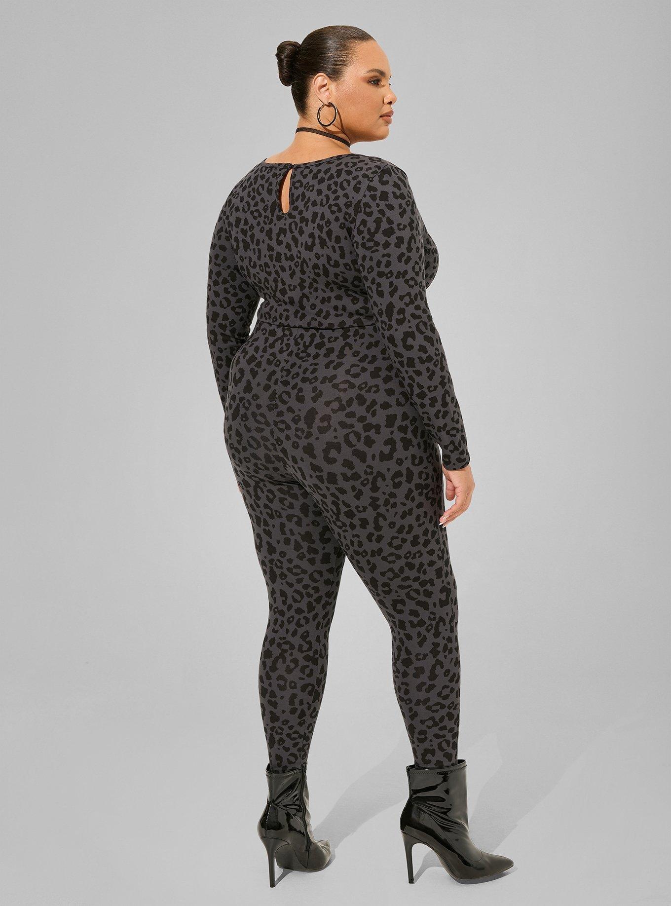 Leopard Long Sleeve Liquid Bodysuit