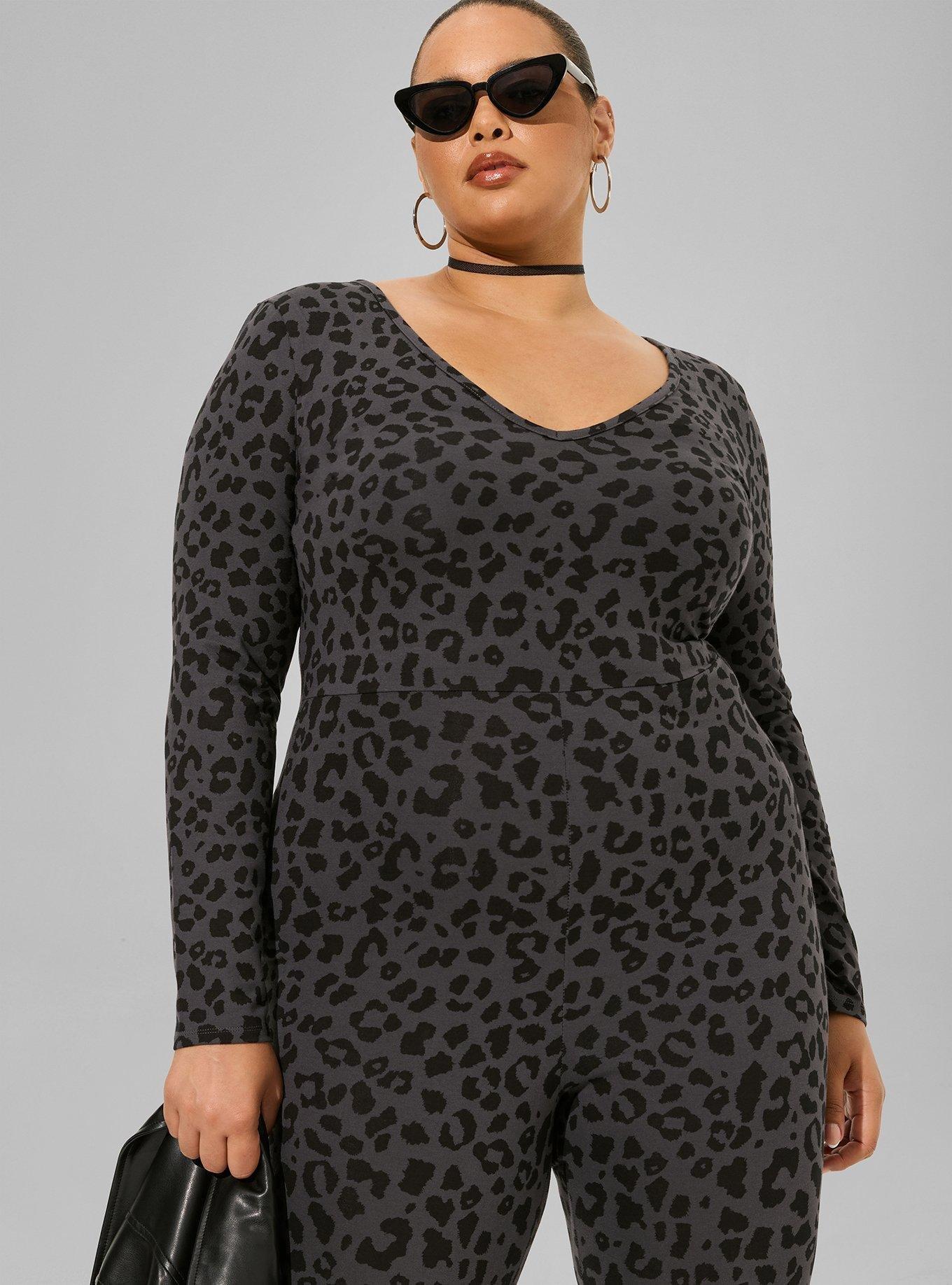 Leopard Long Sleeve Liquid Bodysuit